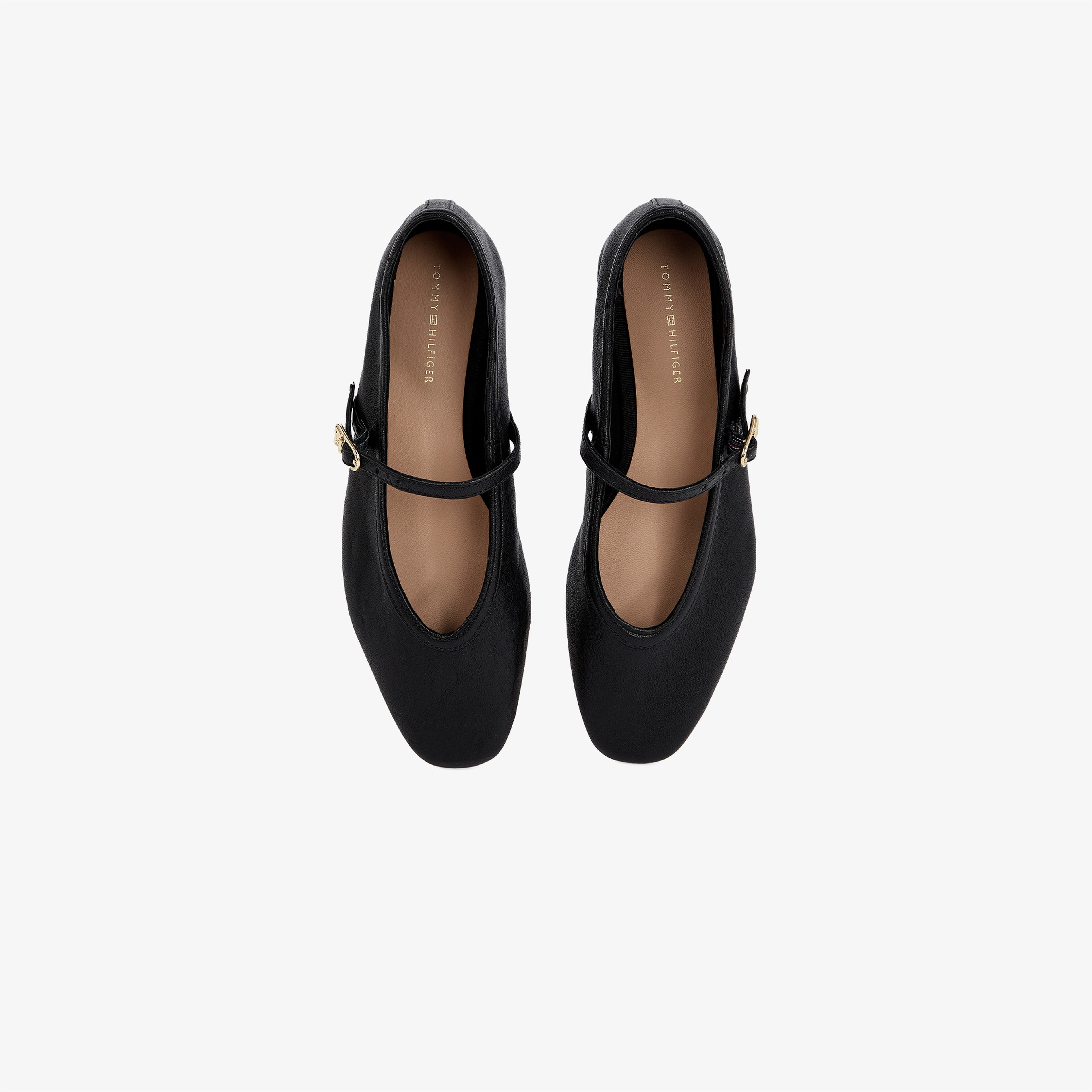 Tommy Hilfiger Ballerina Maryjane Soft Leather Kadın Siyah Günlük Ayakkabı