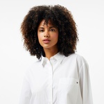 Tommy Hilfiger Ess Poplin Easy Fit Kadın Beyaz Gömlek