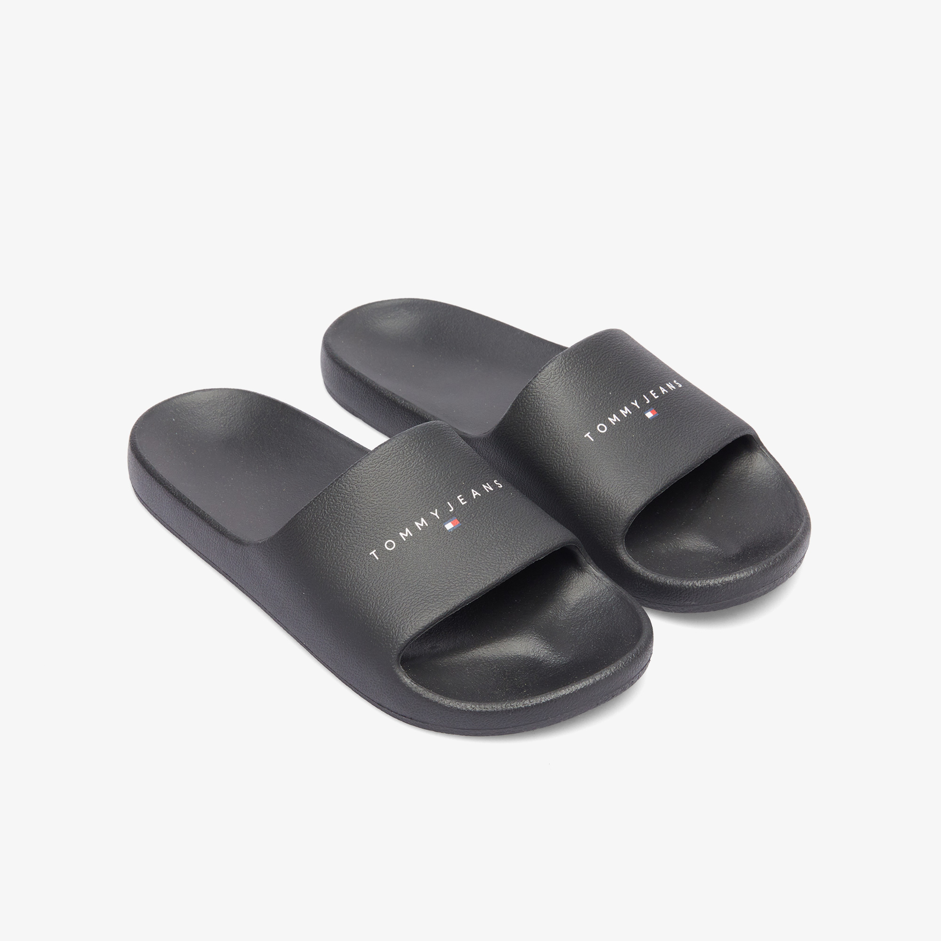 Tommy Hilfiger Printed Pu Pool Kadın Siyah Terlik