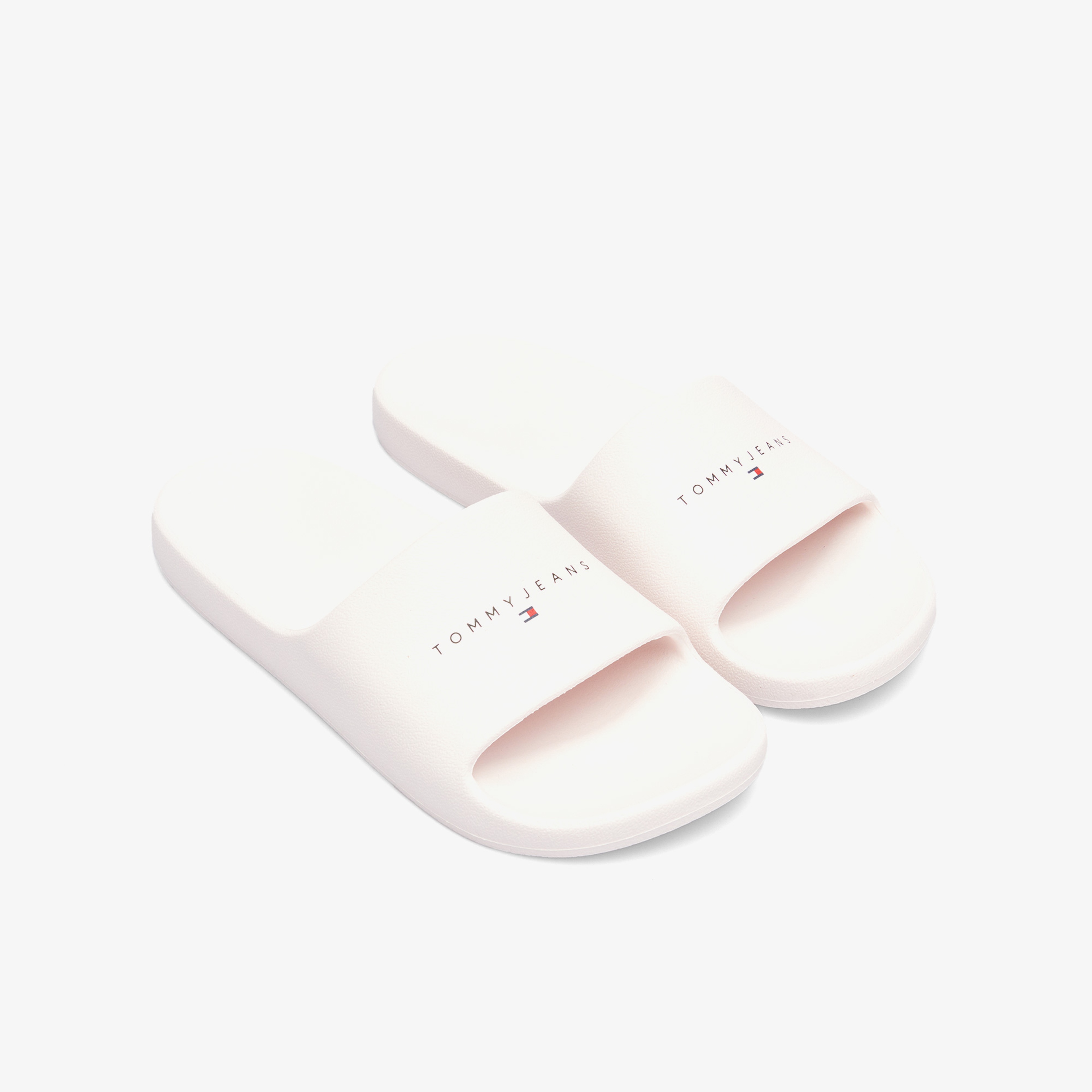 Tommy Hilfiger Printed Pu Pool Kadın Beyaz Terlik