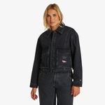 Tommy Jeans Cropped Washed Kadın Lacivert Ceket