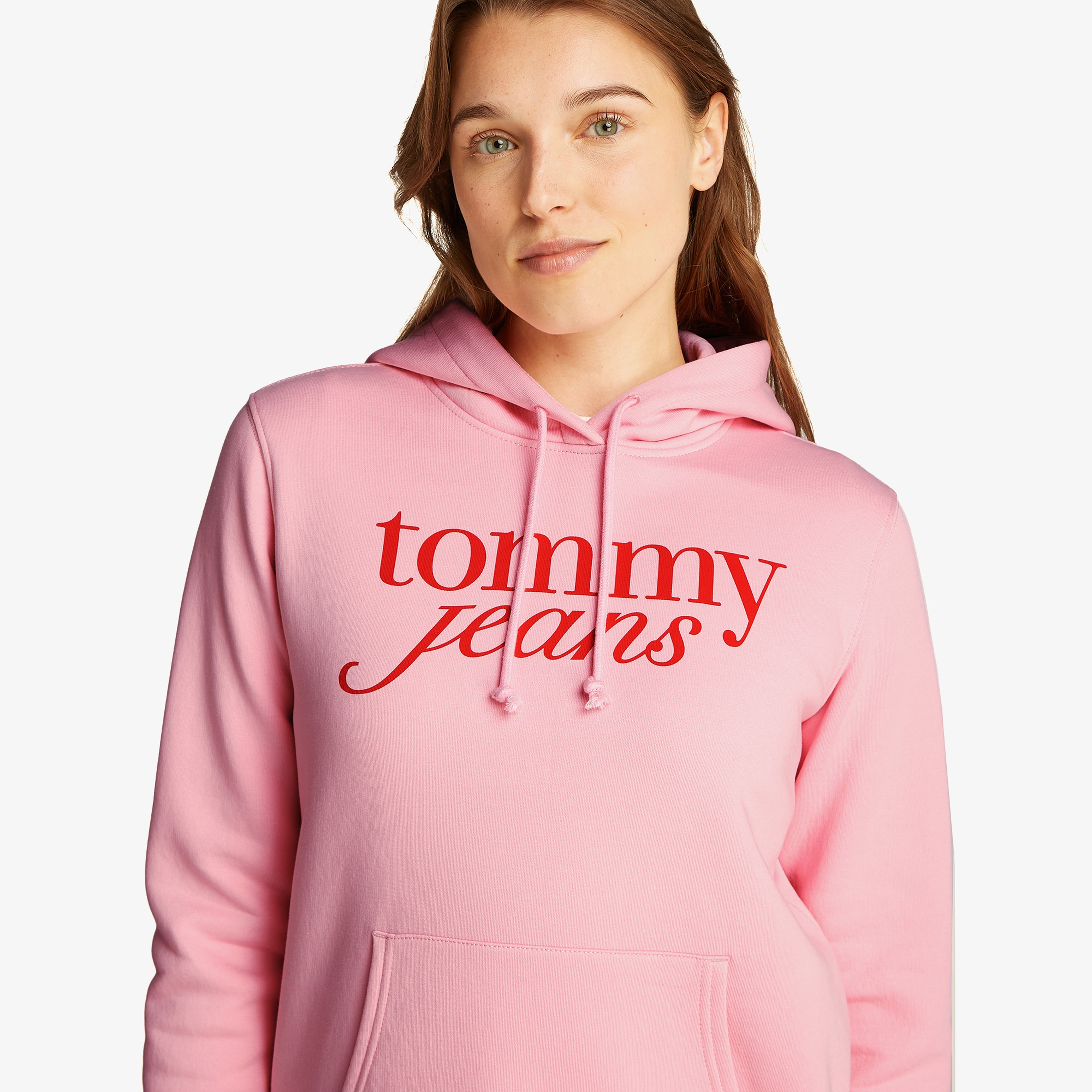Tommy Jeans Reg Ess Logo Ext Kadın Pembe Sweatshirt