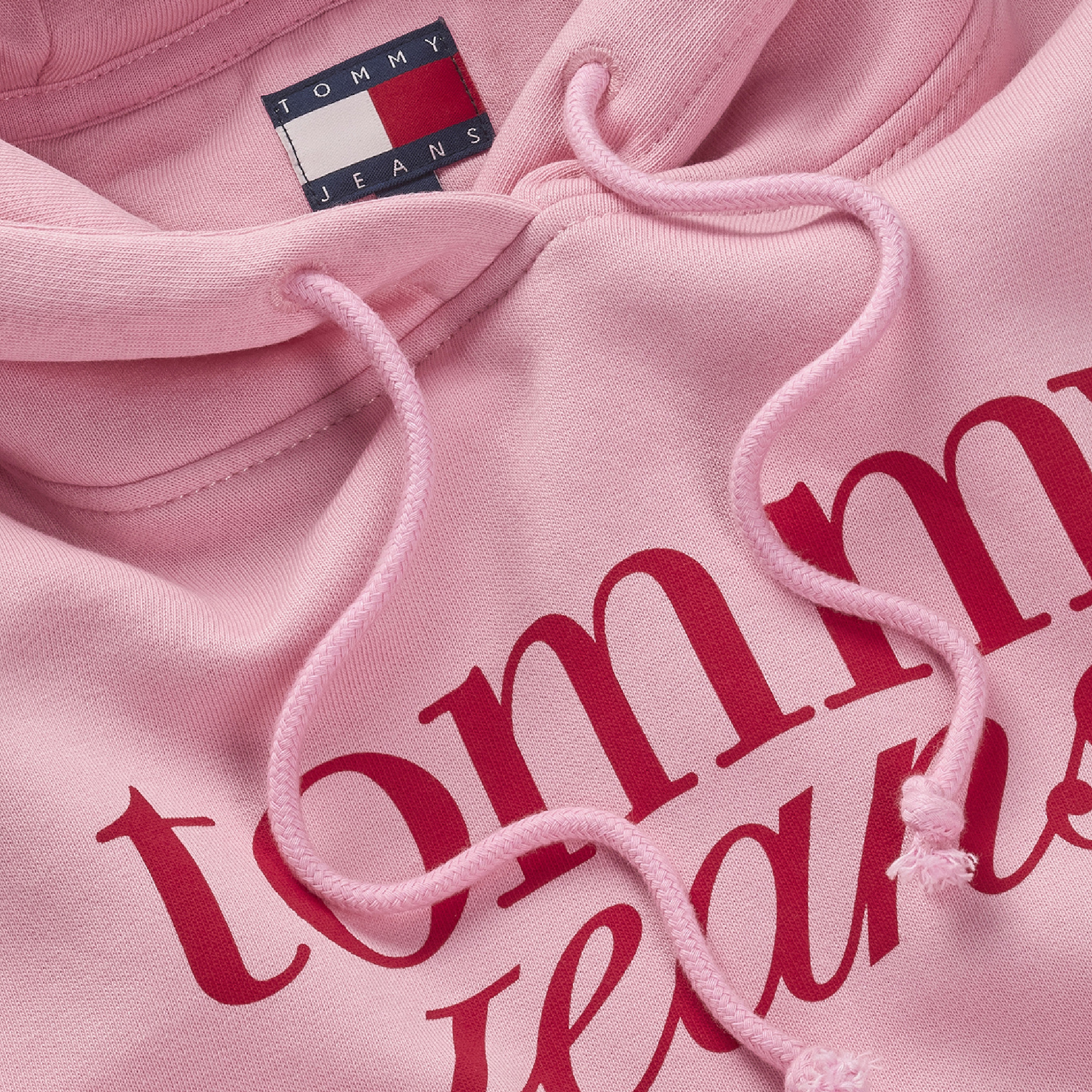 Tommy Jeans Reg Ess Logo Ext Kadın Pembe Sweatshirt