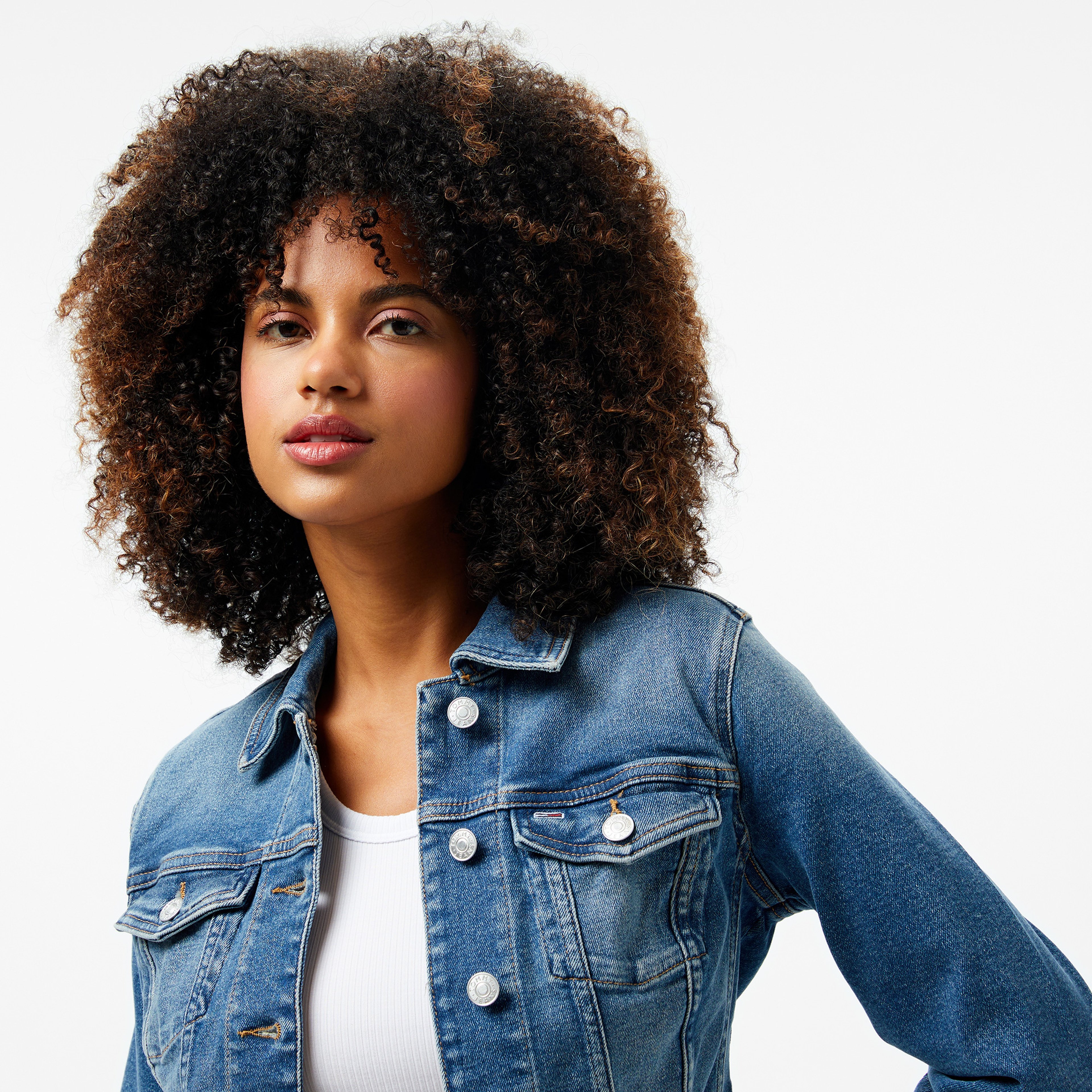 Tommy Jeans Vivianne Skn Ai1232 Kadın Mavi Ceket