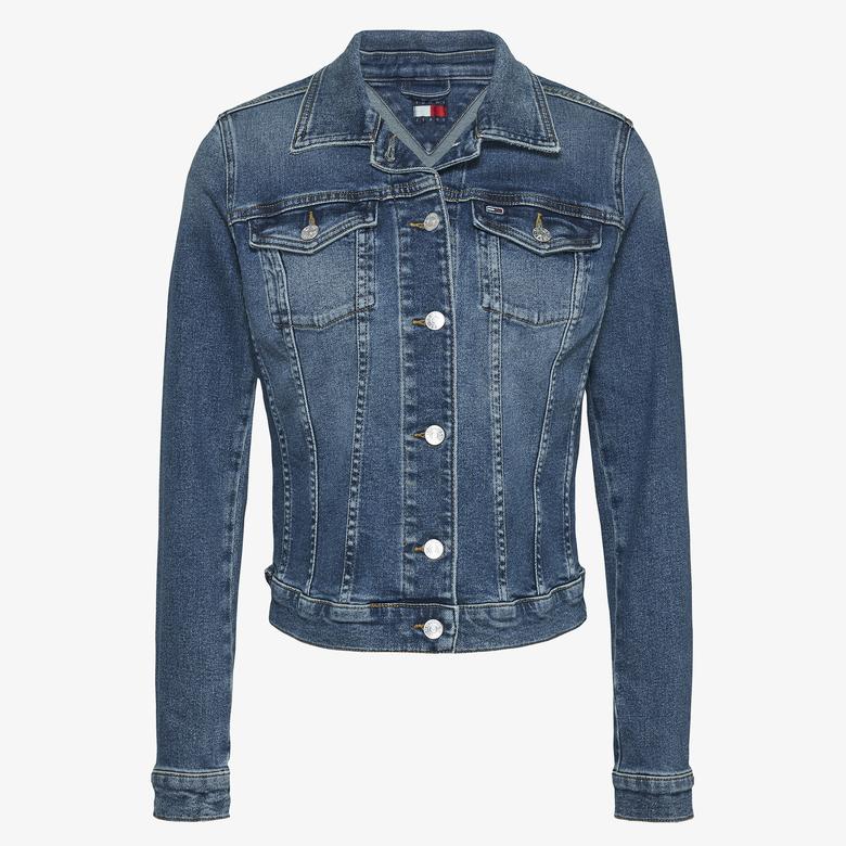 Tommy Jeans Vivianne Skn Ai1232 Kadın Mavi Ceket