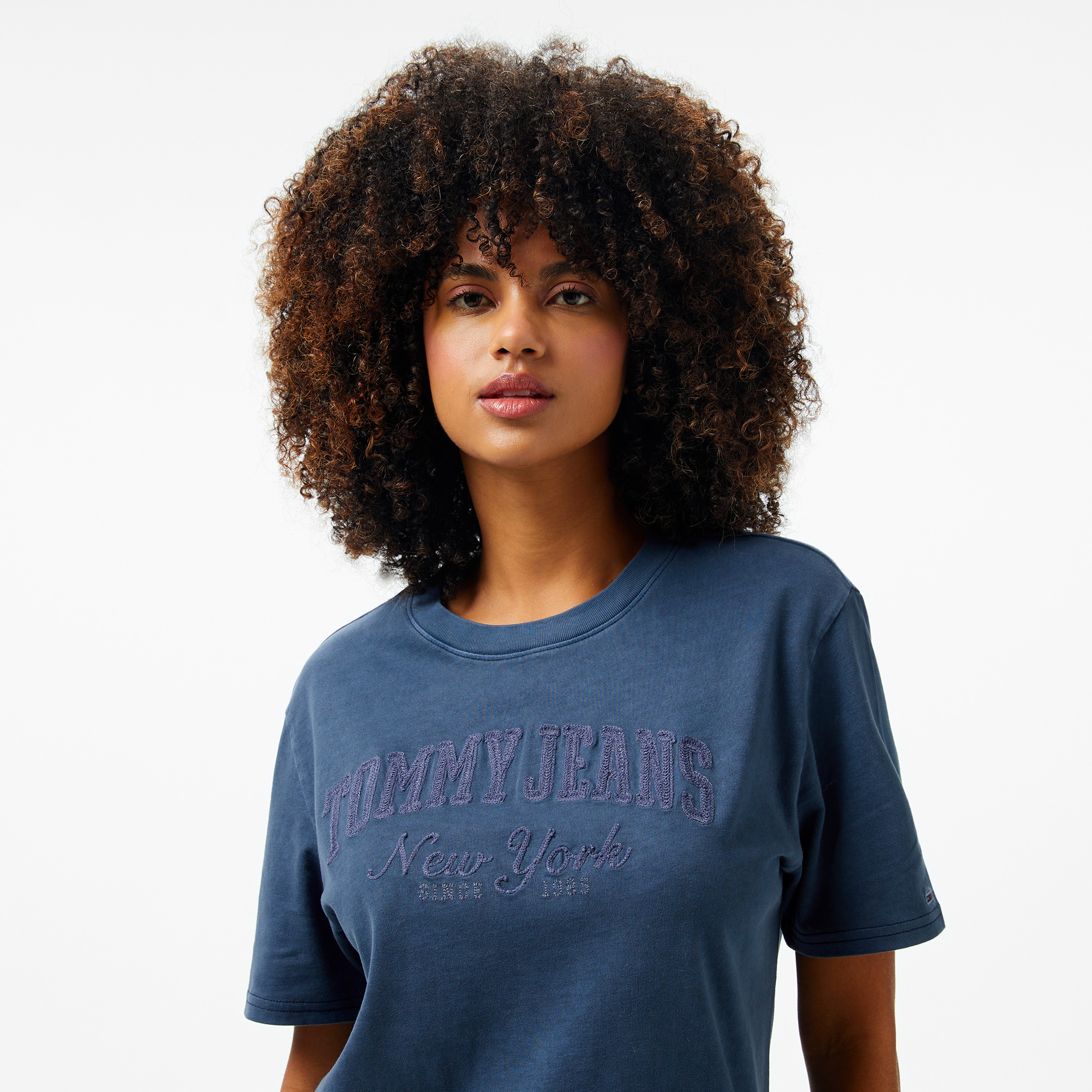 Tommy Jeans Rlx Gmd Varsity Kadın Lacivert T-Shirt