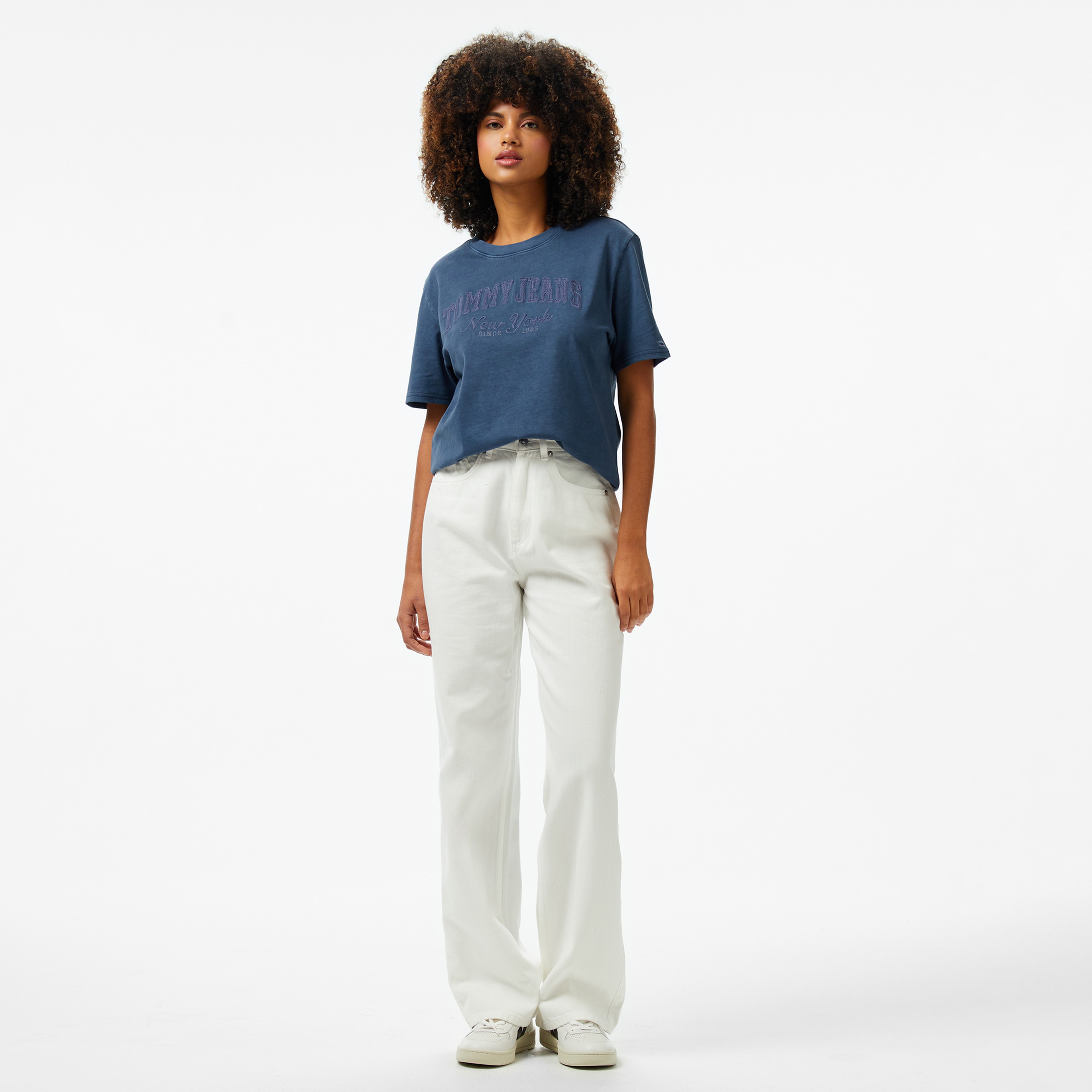 Tommy Jeans Rlx Gmd Varsity Kadın Lacivert T-Shirt