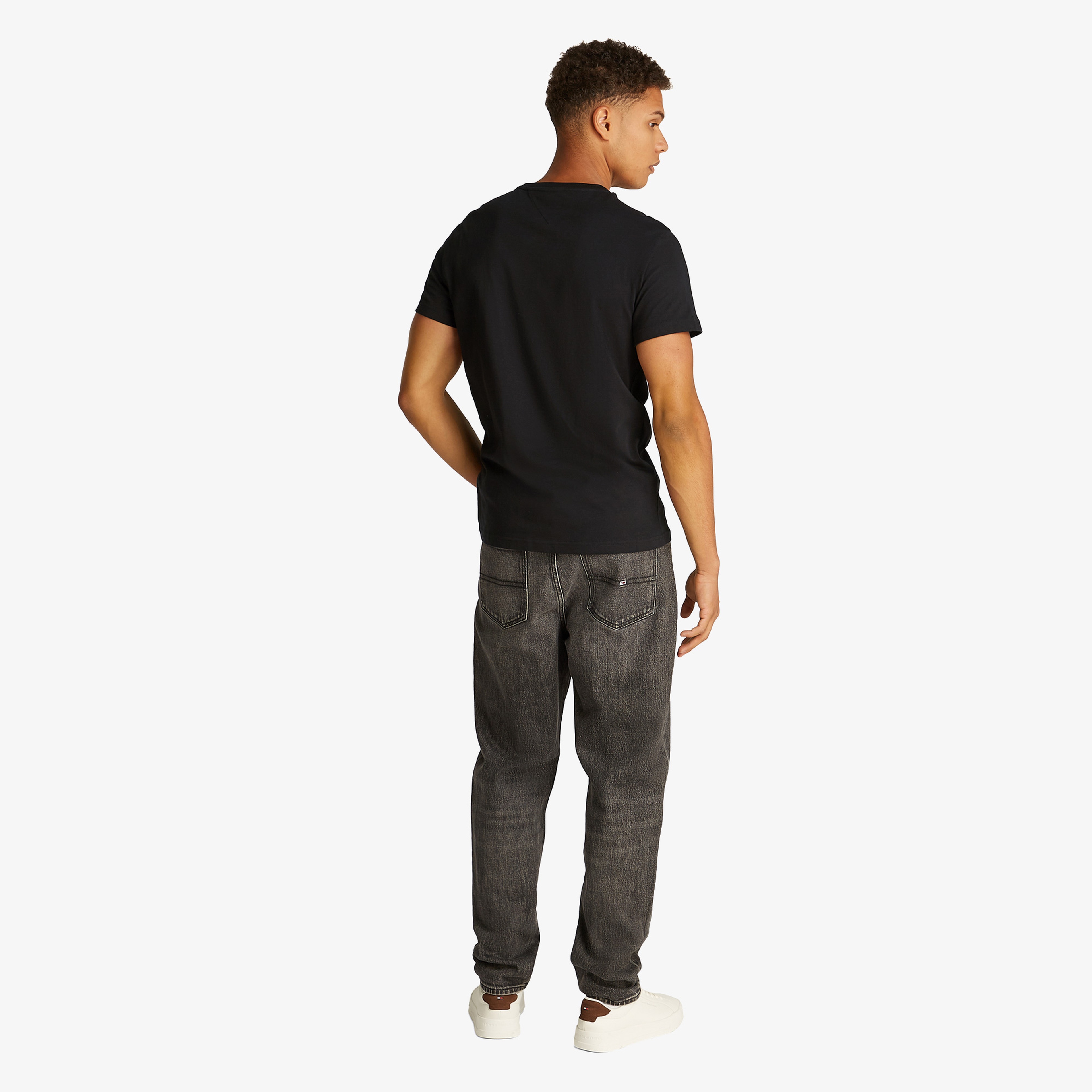 Tommy Jeans Slim Bubble Print Ext Erkek Siyah T-Shirt