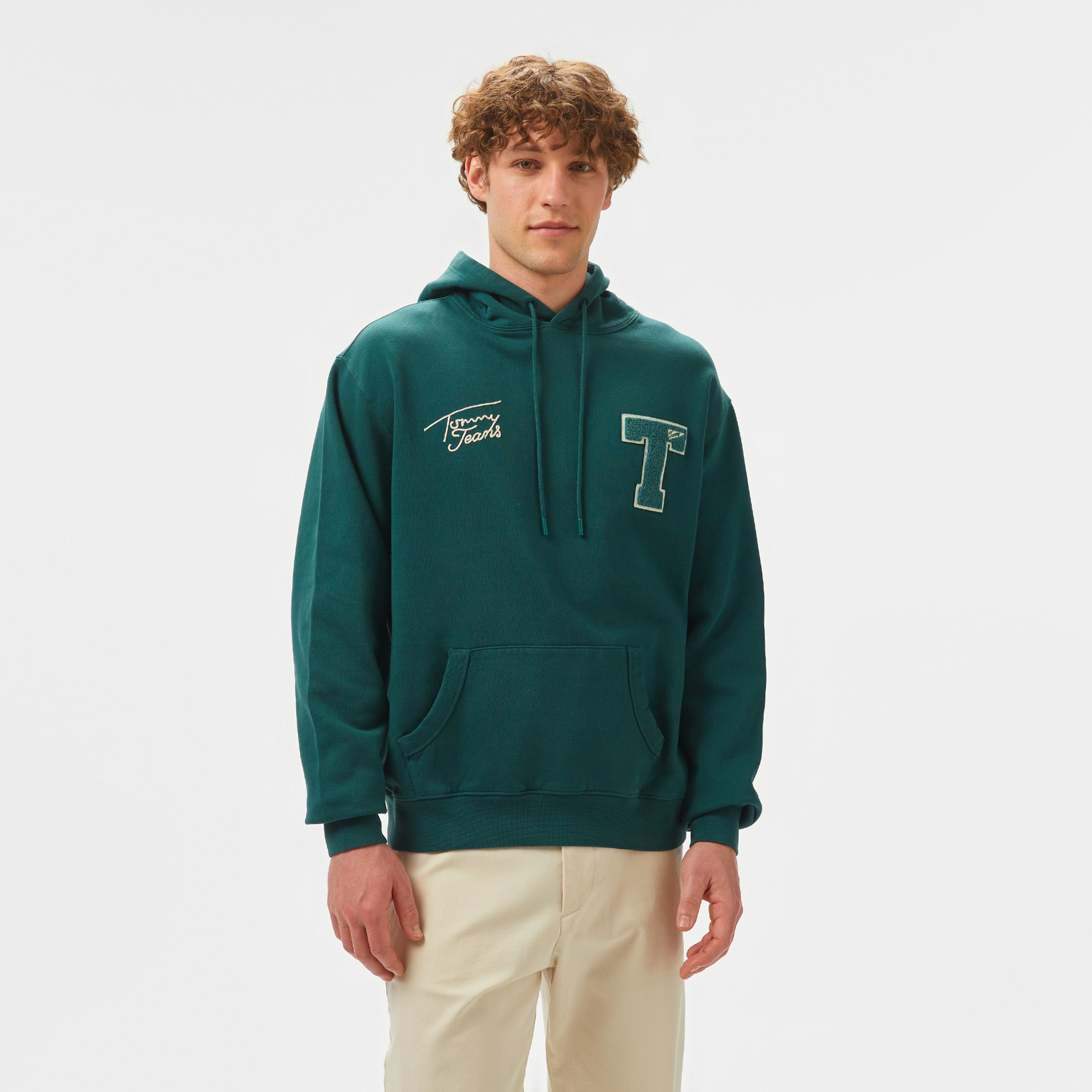 Tommy Jeans T Graphic Erkek Yeşil Sweatshirt