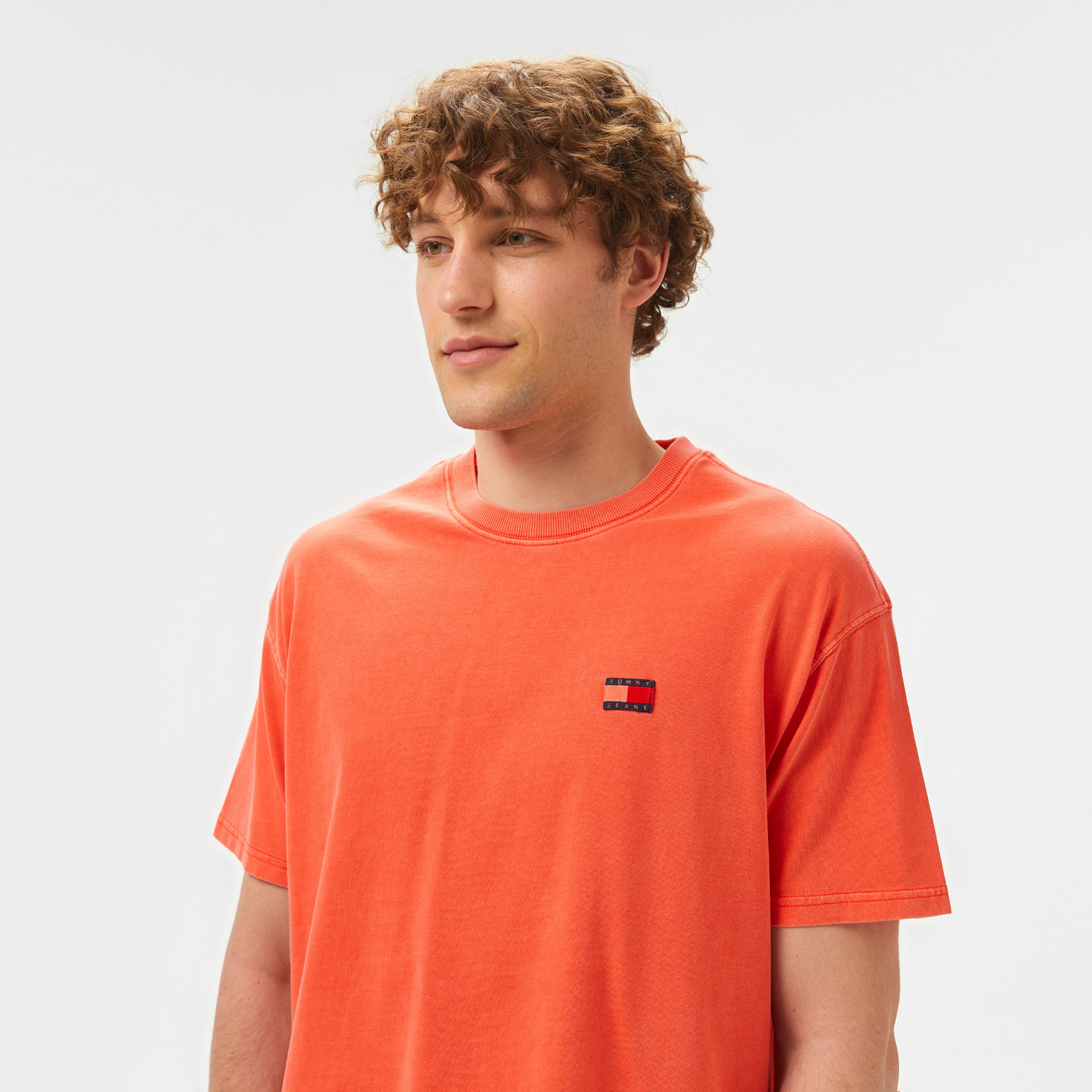 Tommy Jeans Rlx Tj Label Erkek Turuncu T-Shirt
