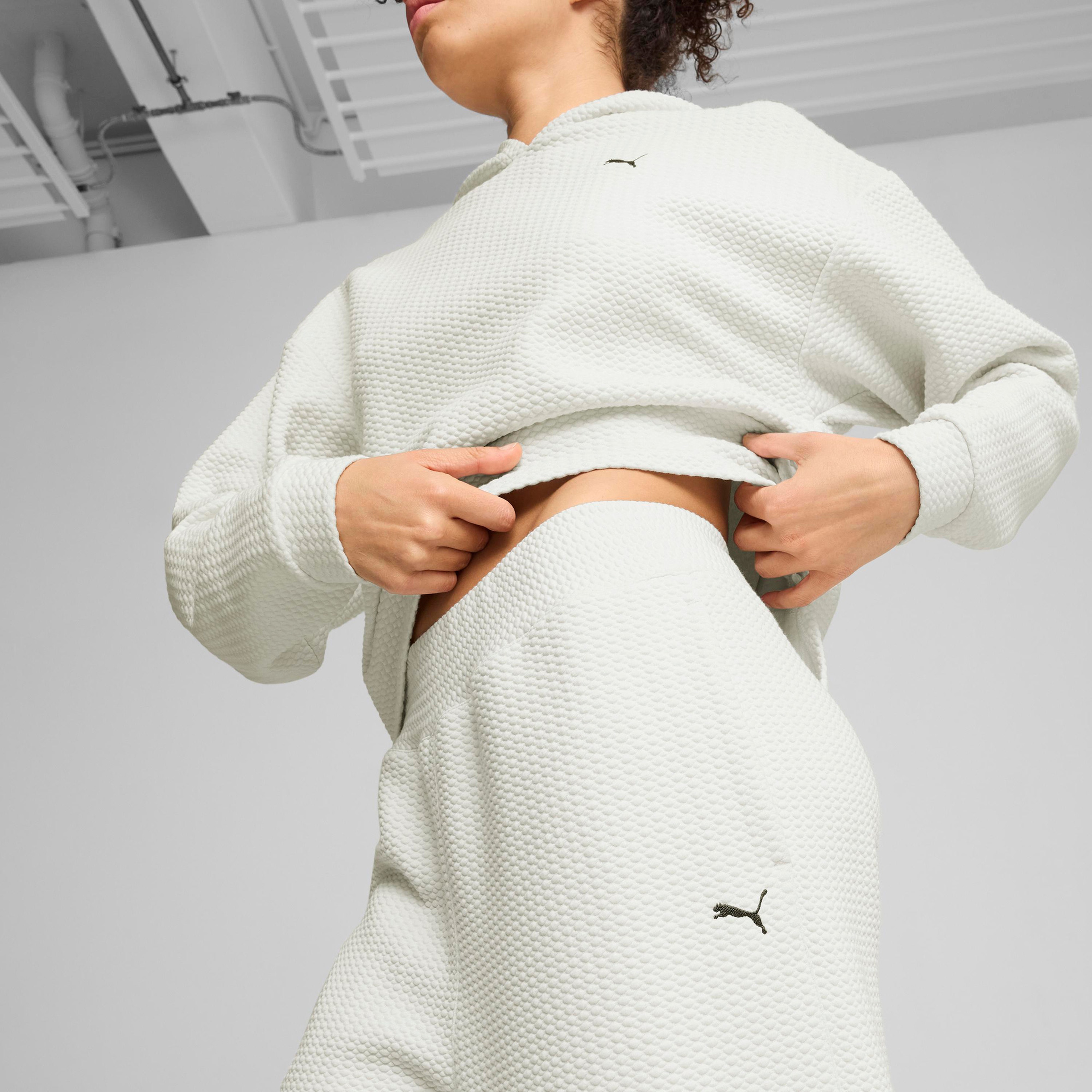 Puma Q4 Studio Textured Hw Kadın Gri Pantolon