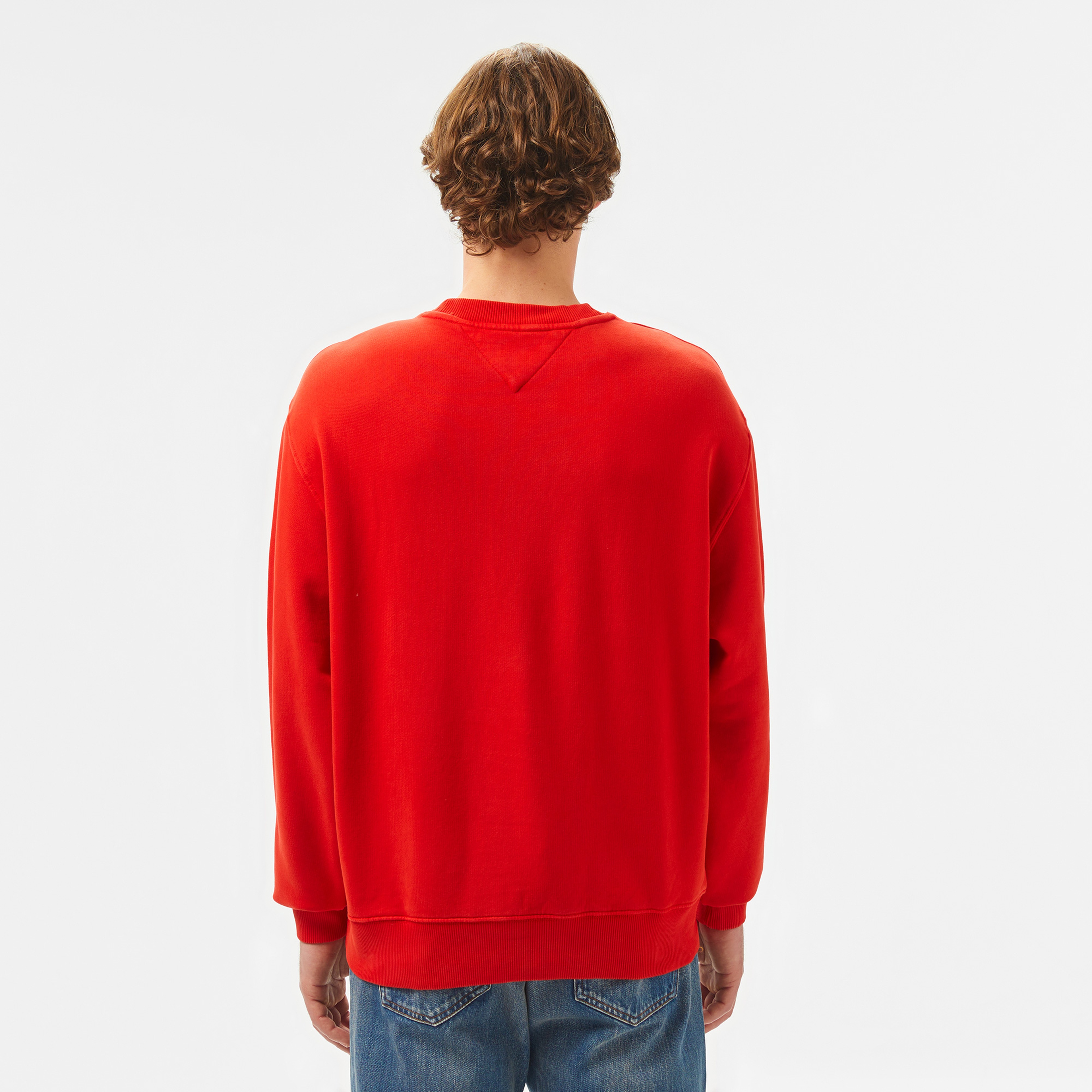 Tommy Jeans Rlx Vintage Varsity Crew Erkek Kırmızı Sweatshirt