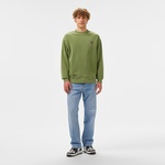 Tommy Jeans Rlx Tj Label Crew Ext Erkek Yeşil Sweatshirt