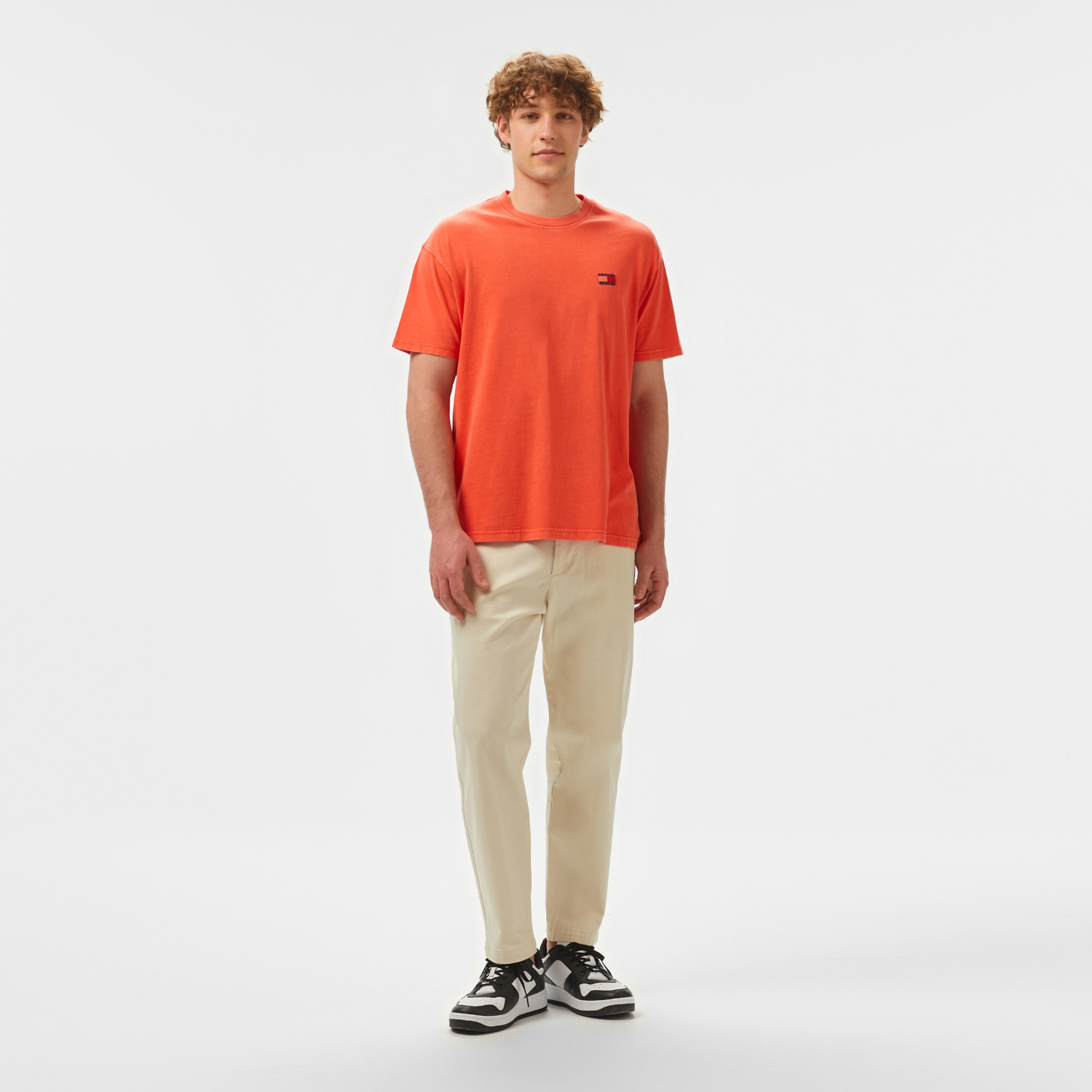 Tommy Jeans Rlx Tj Label Erkek Turuncu T-Shirt