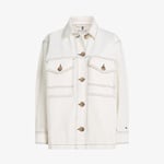Tommy Hilfiger Dnm Oversized Utility Clr Kadın Beyaz Ceket