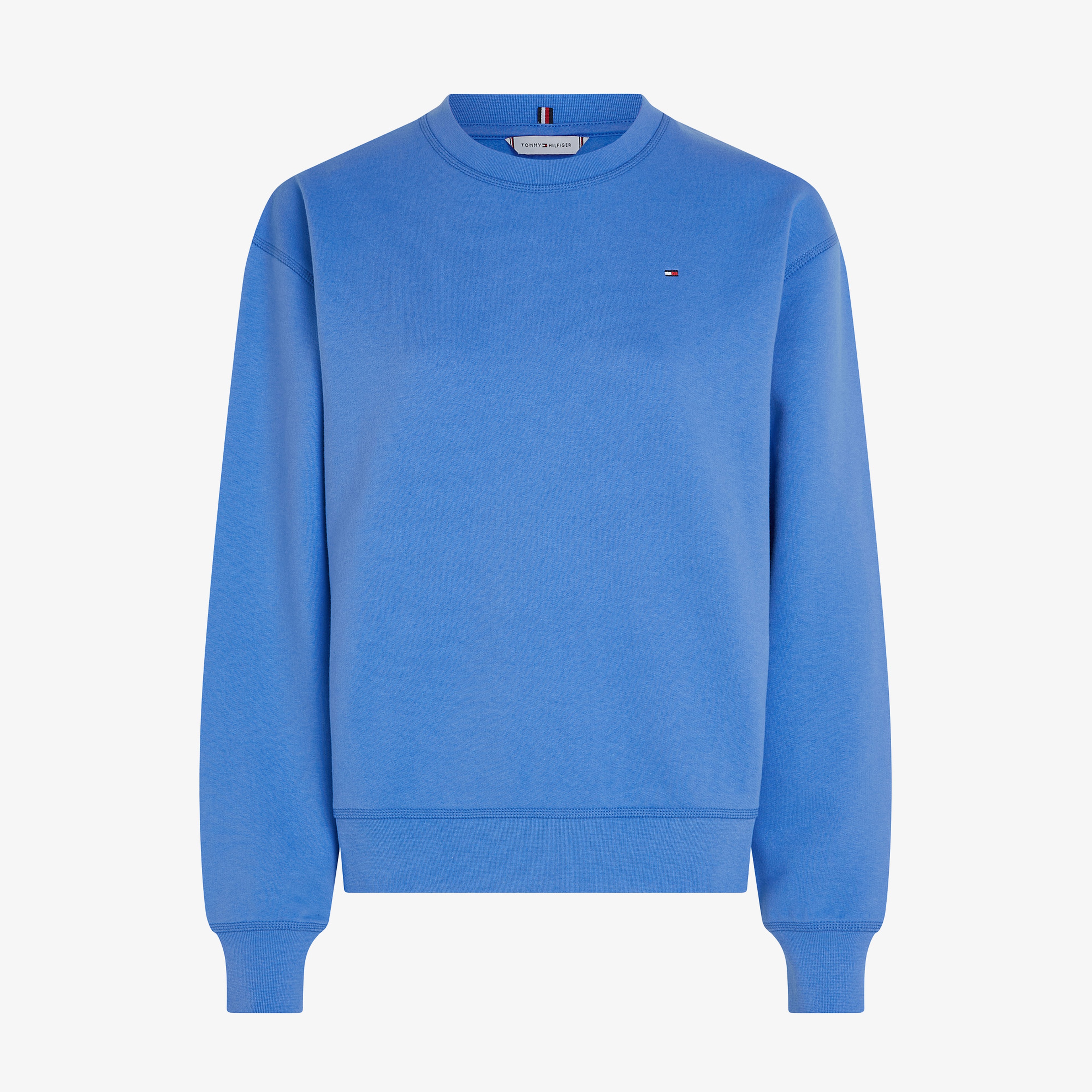 Tommy Hilfiger Reg Flag On Chest Kadın Mavi Sweatshirt