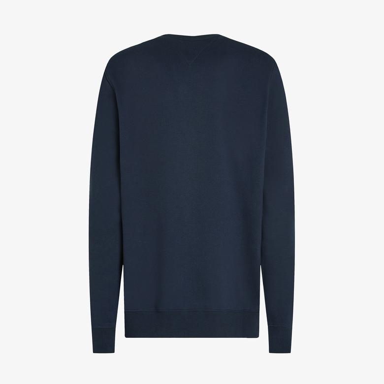 Tommy Hilfiger Monotype Label Erkek Mavi Sweatshirt