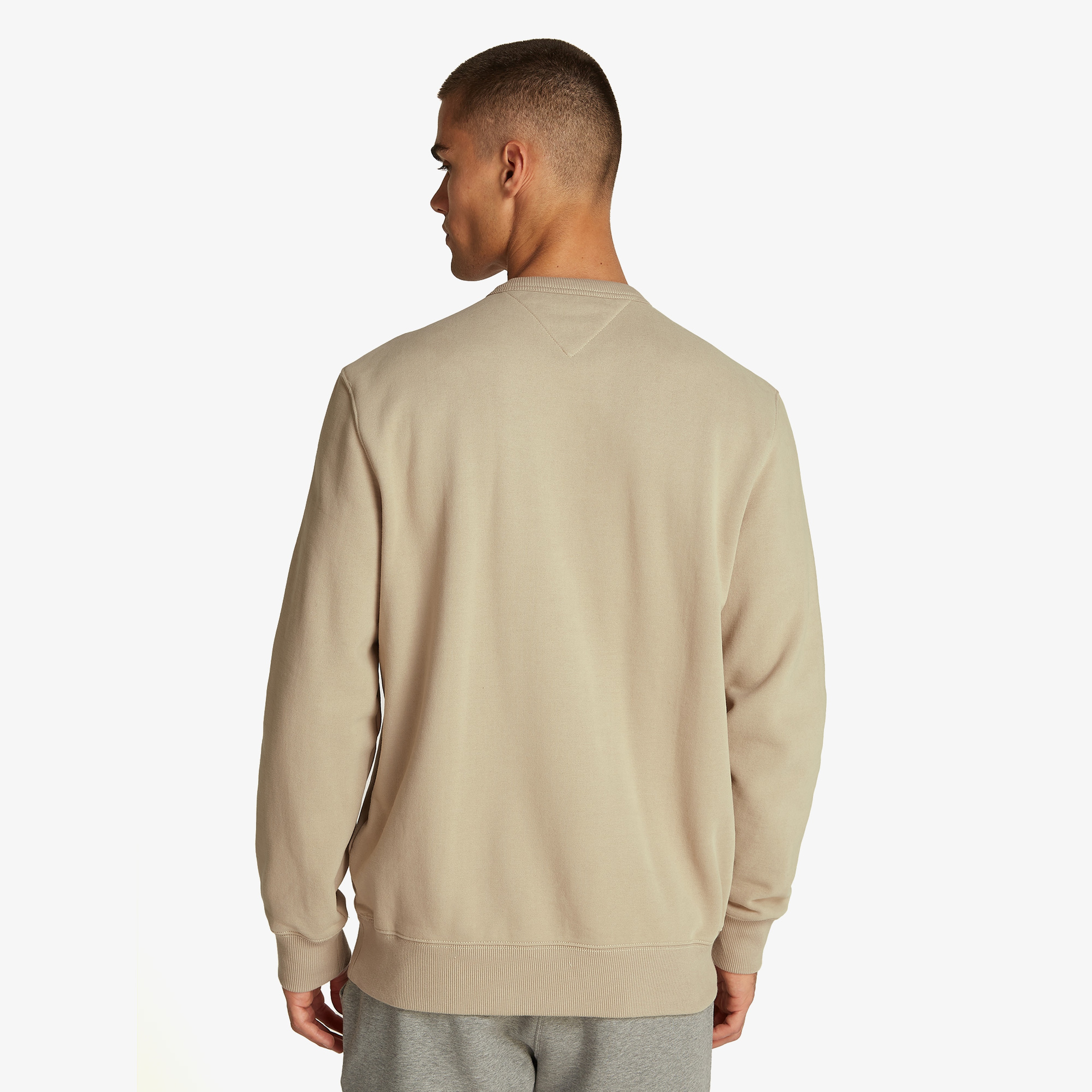 Tommy Hilfiger Monotype Label Erkek Haki Sweatshirt