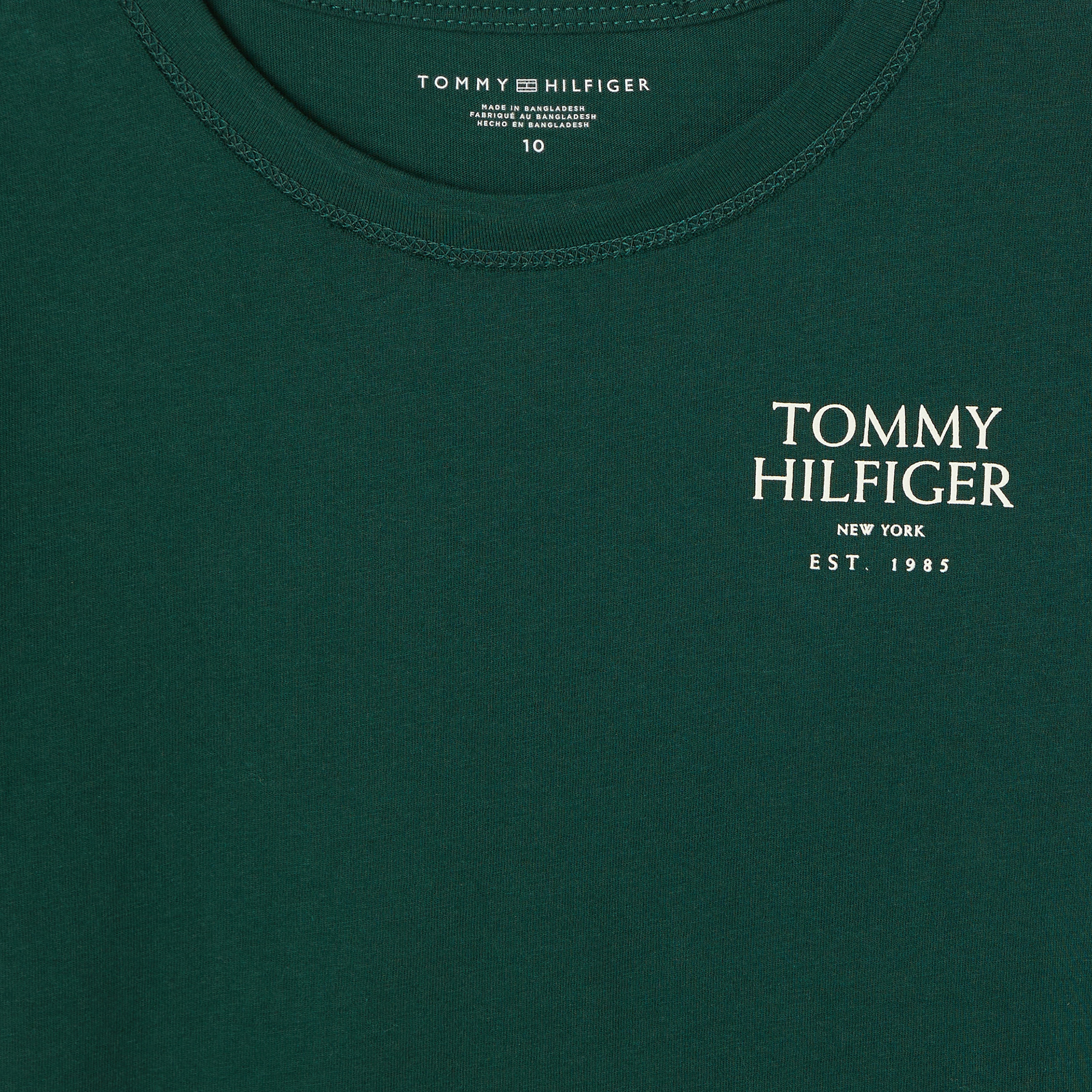 Tommy Hilfiger Adp Logo Puff Embro Çocuk Yeşil T-Shirt