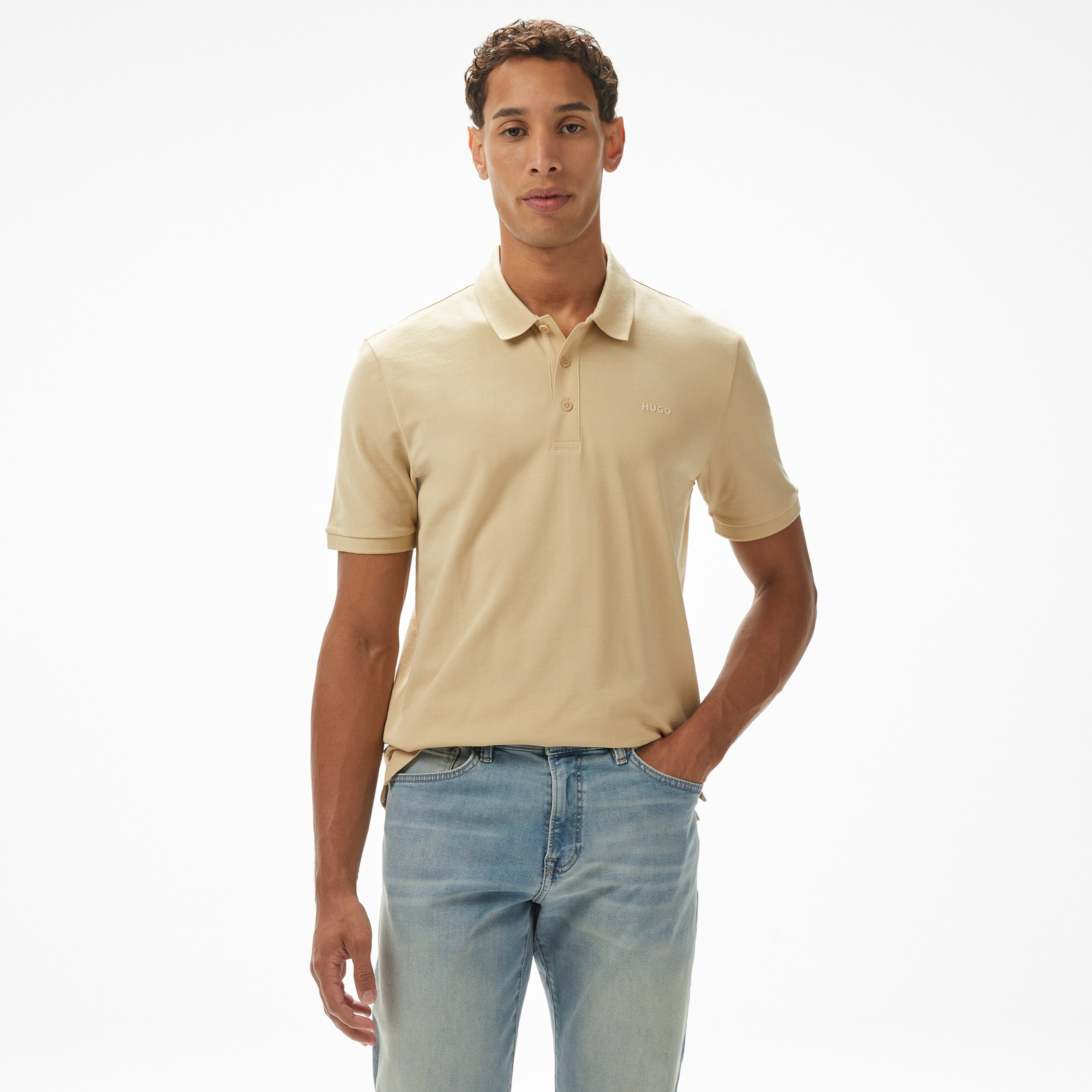 Hugo Donos 222 Erkek Bej Polo
