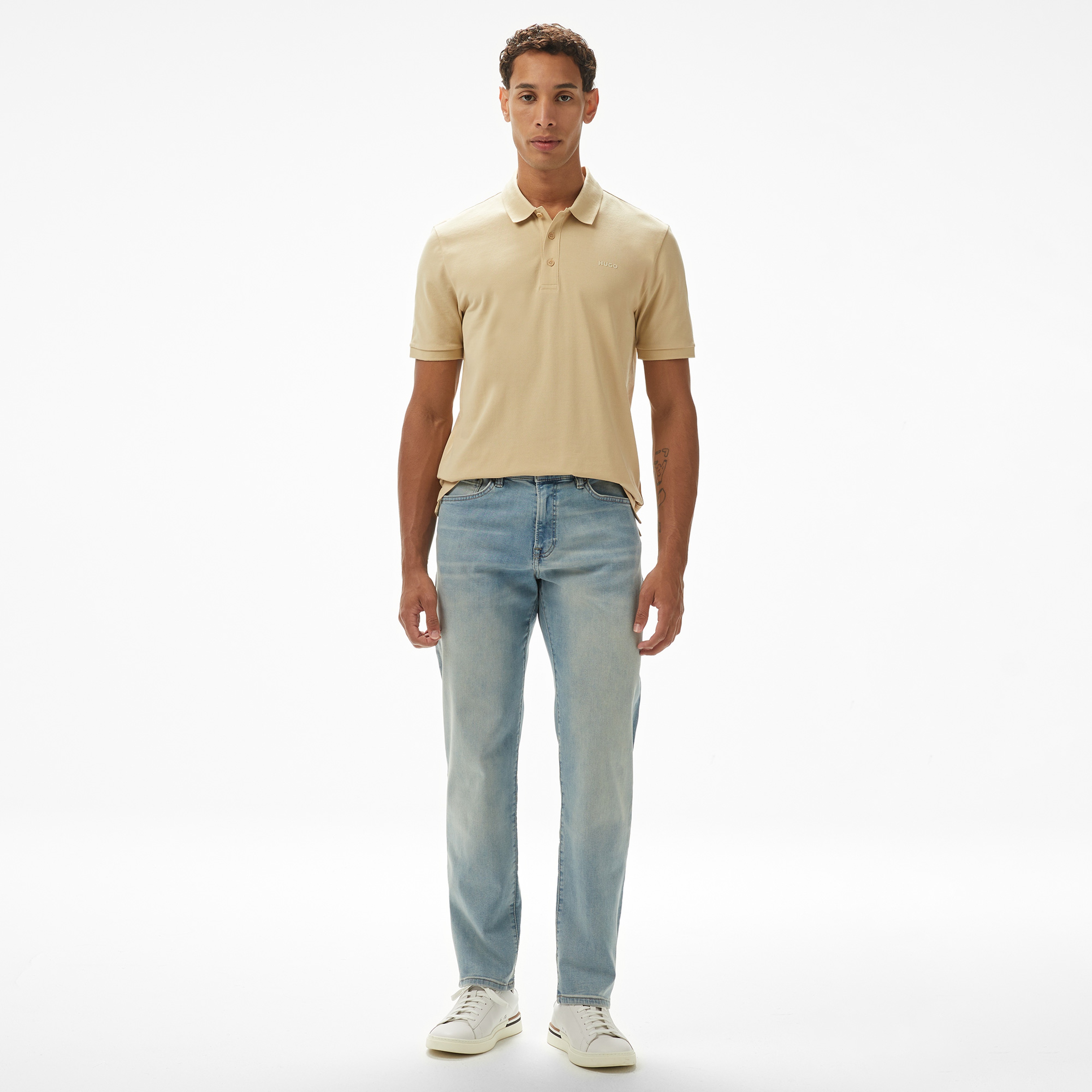 Hugo Donos 222 Erkek Bej Polo