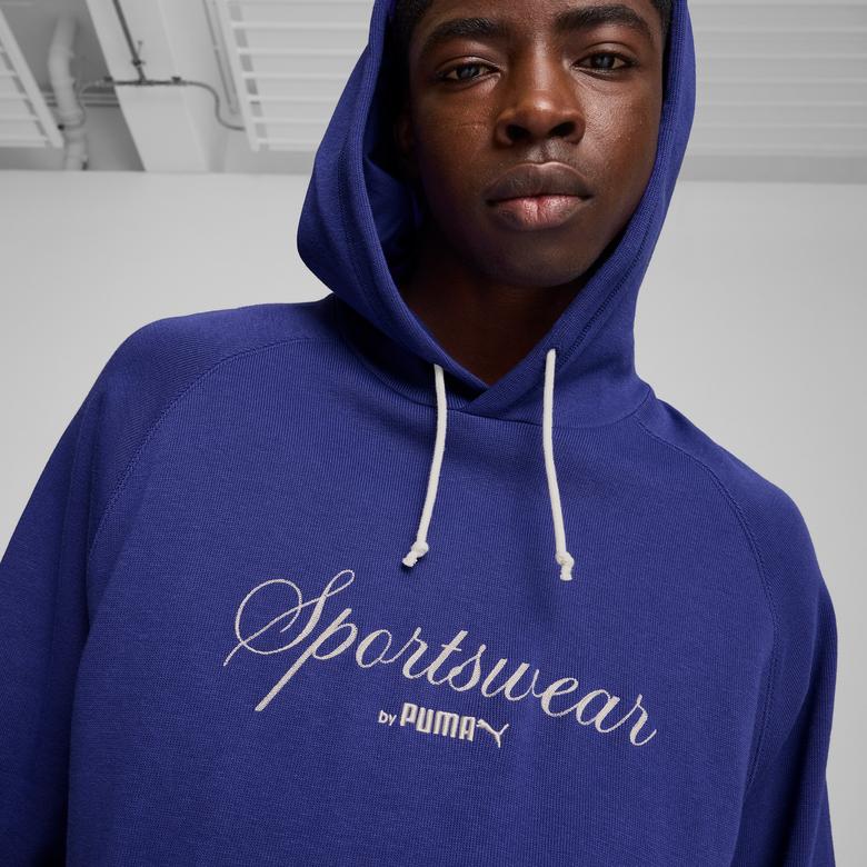 Puma Classics+ Relaxed Erkek Lacivert Sweatshirt