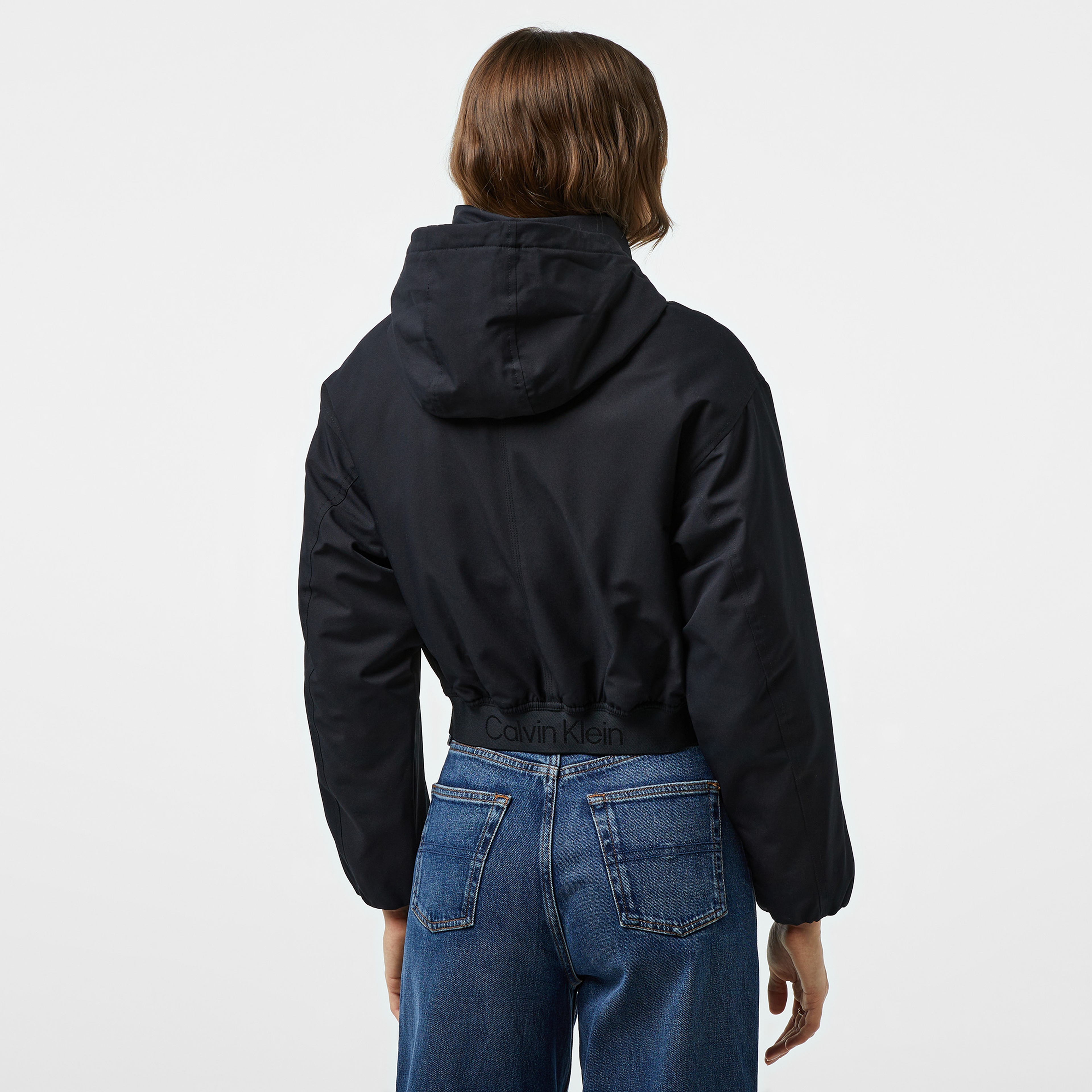 Calvin Klein Padded Cropped Kadın Siyah Ceket