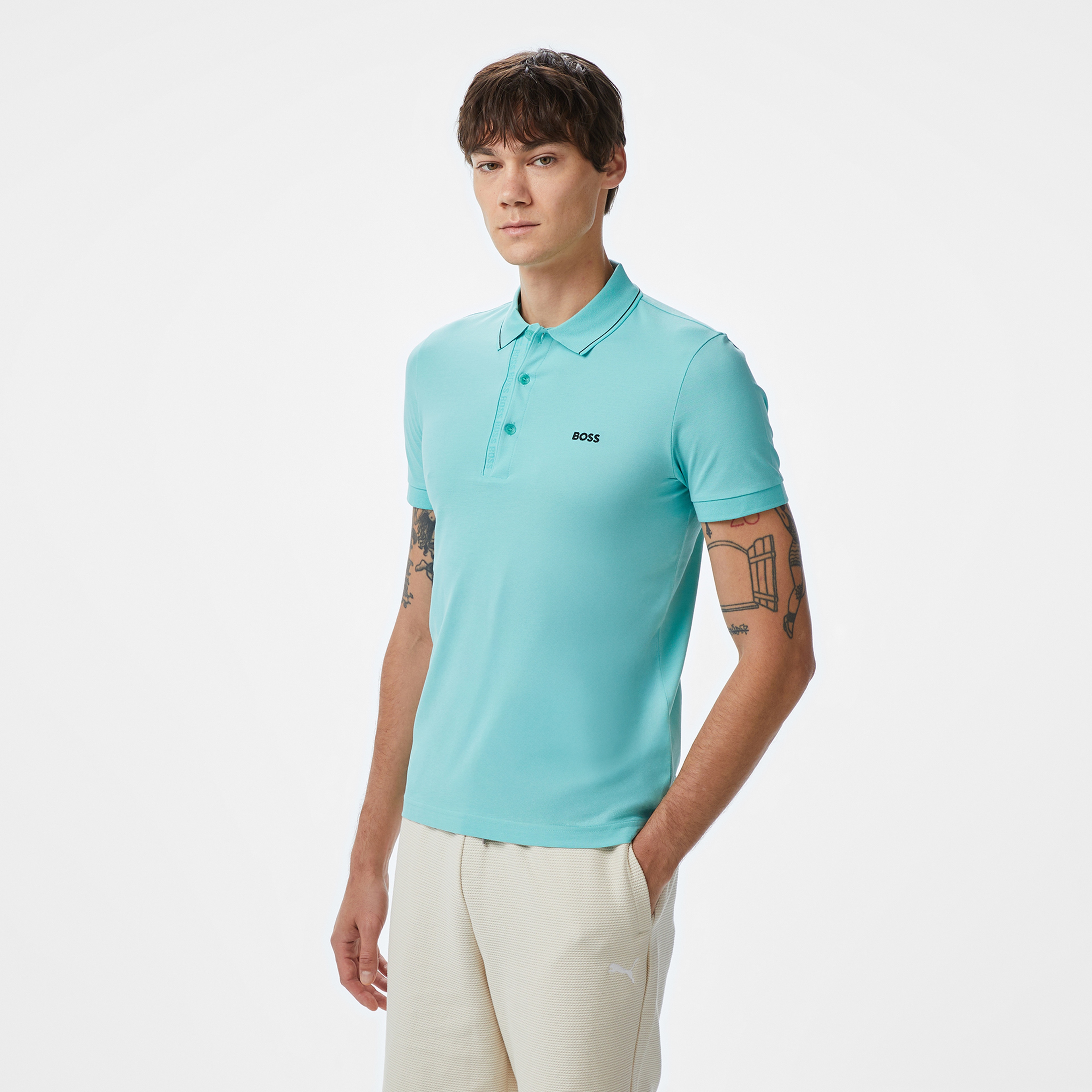 Boss Paule 4 Erkek Bej Polo