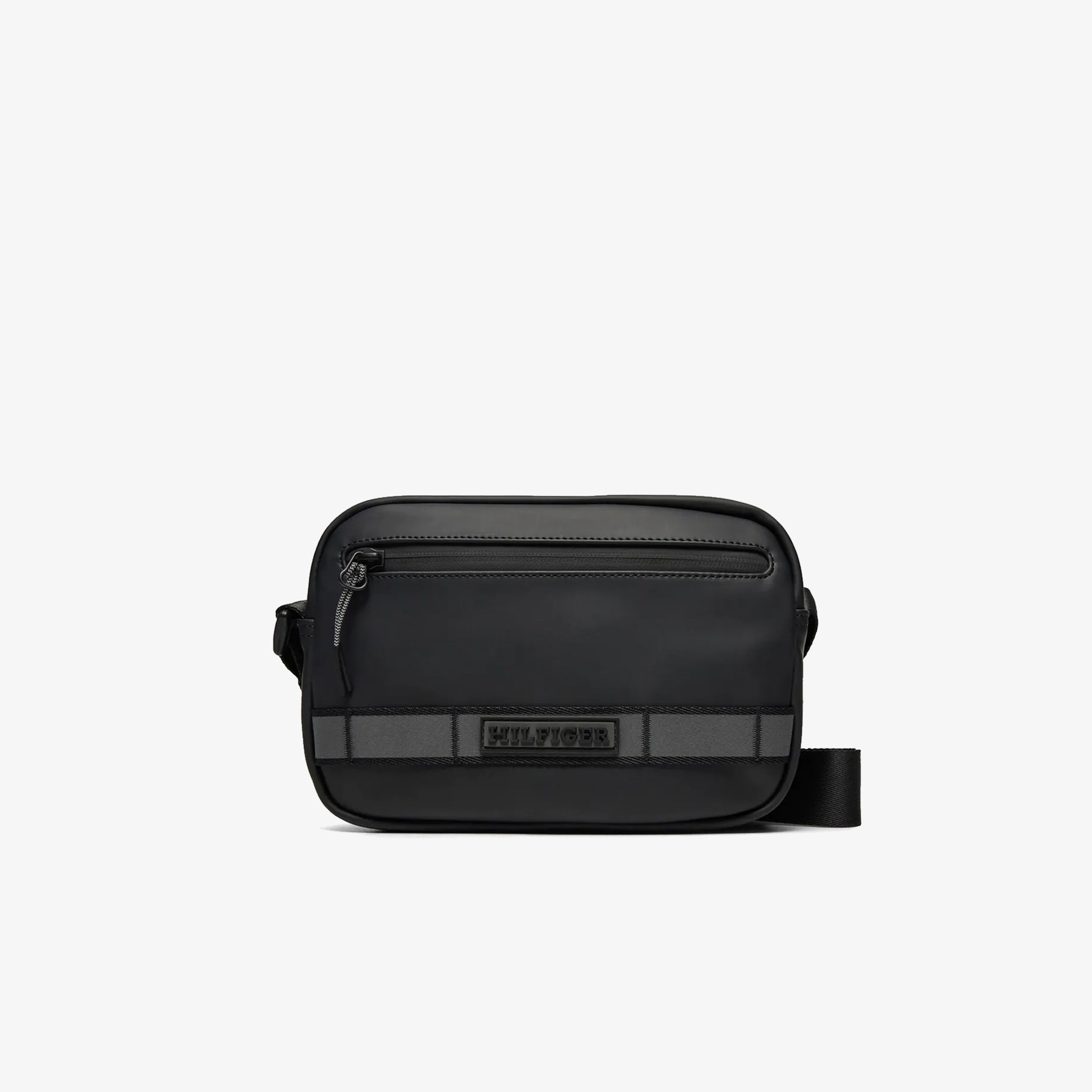 Tommy Hilfiger Monotype Reporter Erkek Siyah Omuz Çantası