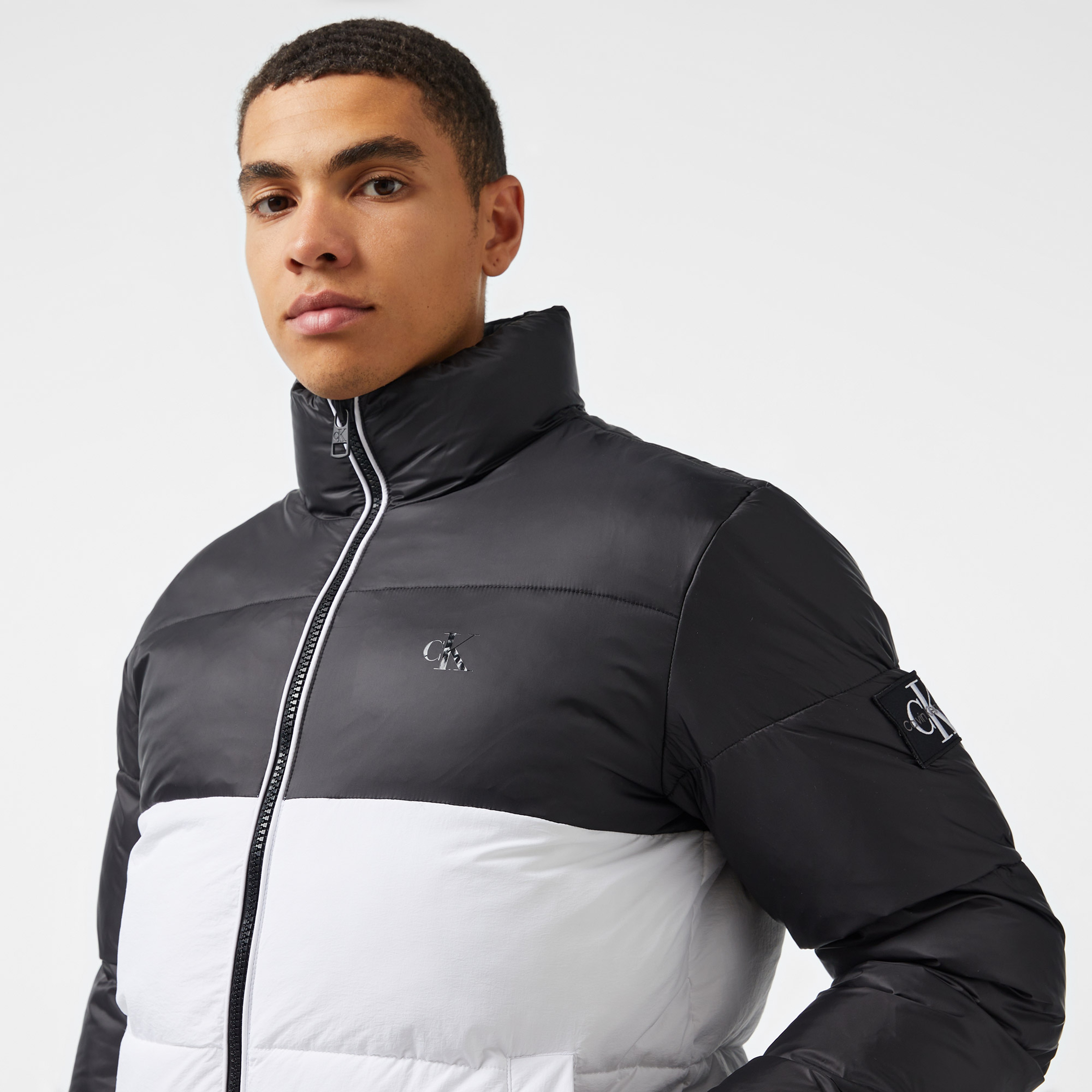 Calvin Klein Jeans Non Down Blocking Puffer Erkek Siyah Ceket