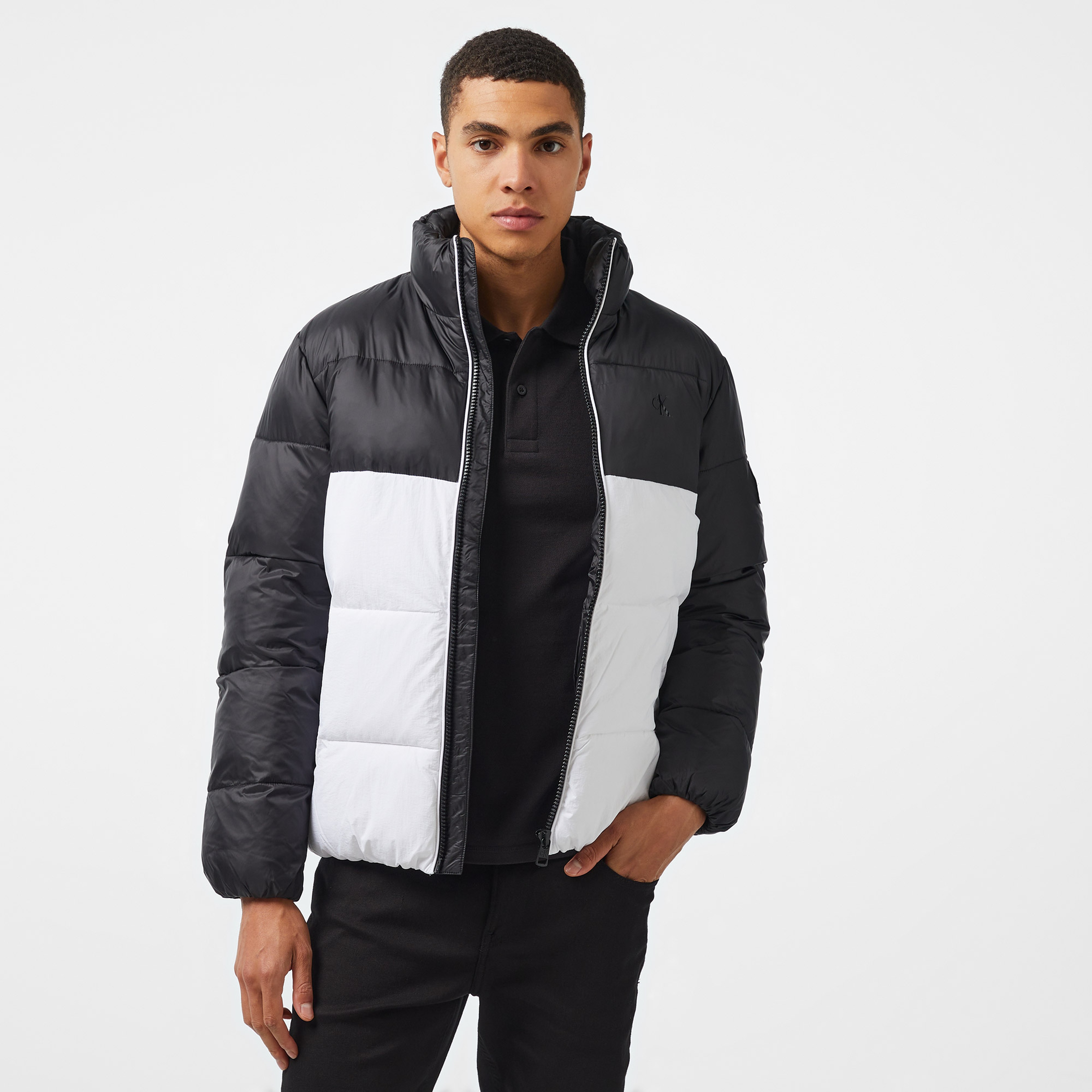 Calvin Klein Jeans Non Down Blocking Puffer Erkek Siyah Ceket