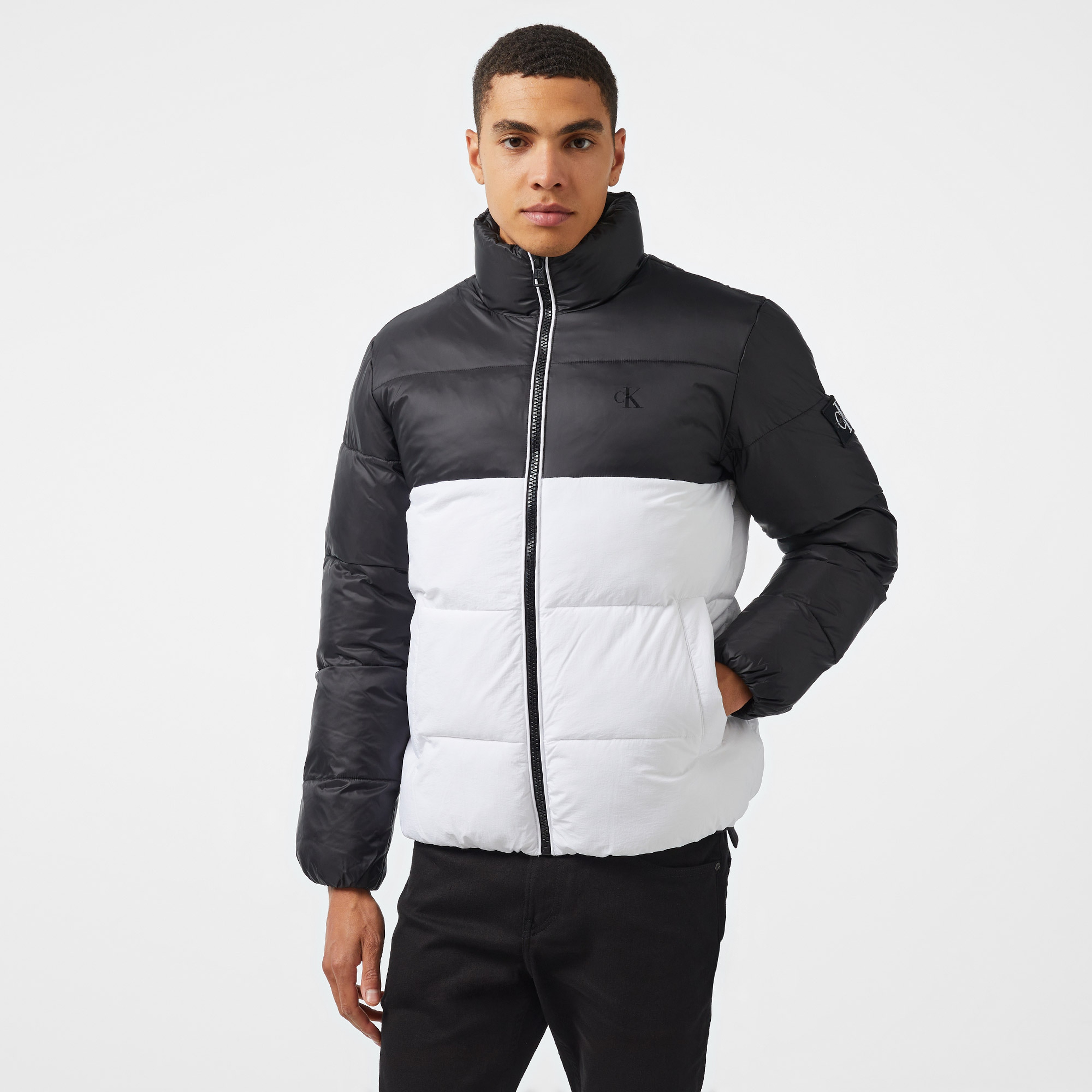 Calvin Klein Jeans Non Down Blocking Puffer Erkek Siyah Ceket