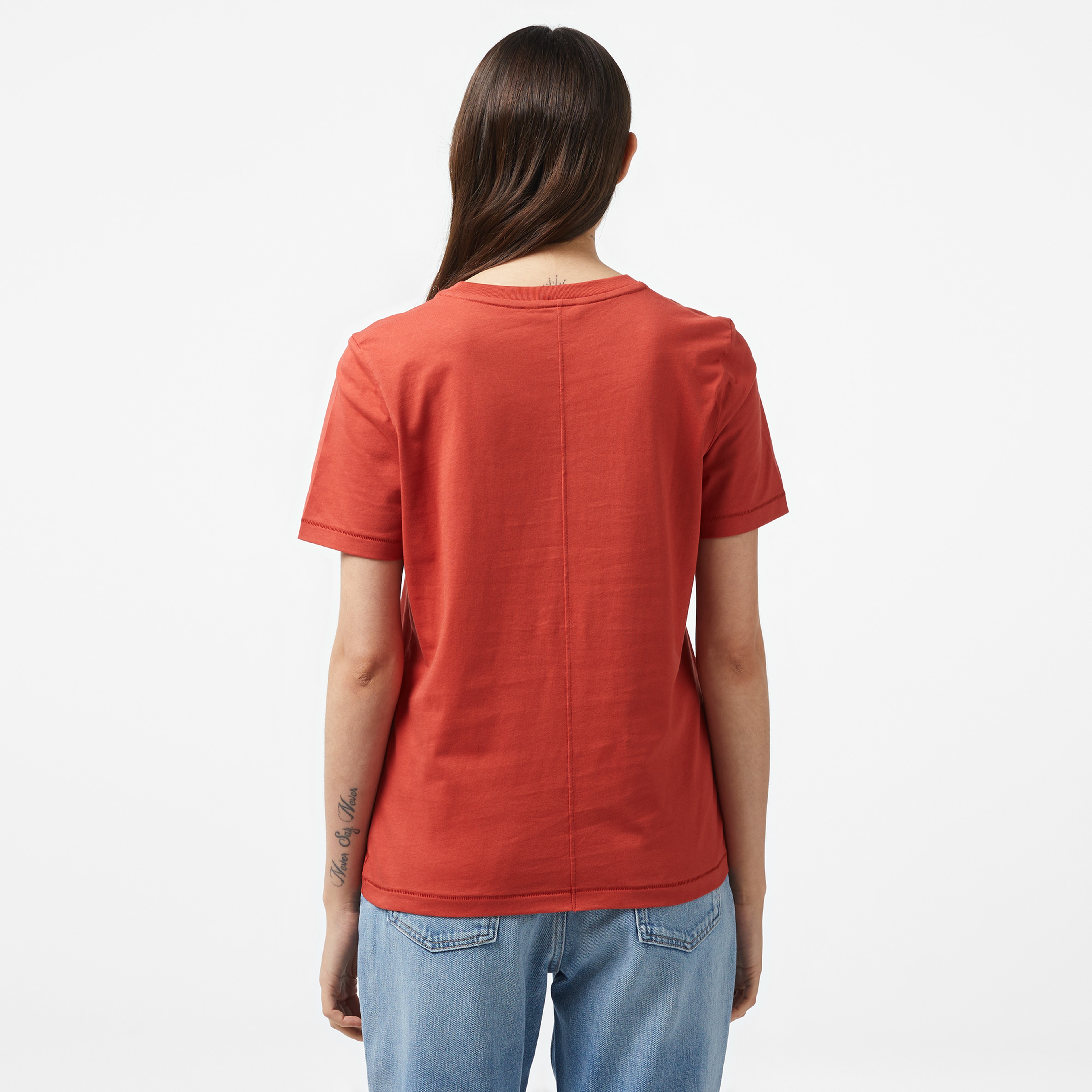 Tommy Hilfiger Script Kadın Kırmızı T-Shirt