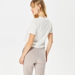 Guess Adele Crop Organic 160Gsm Kadın Krem T-Shirt