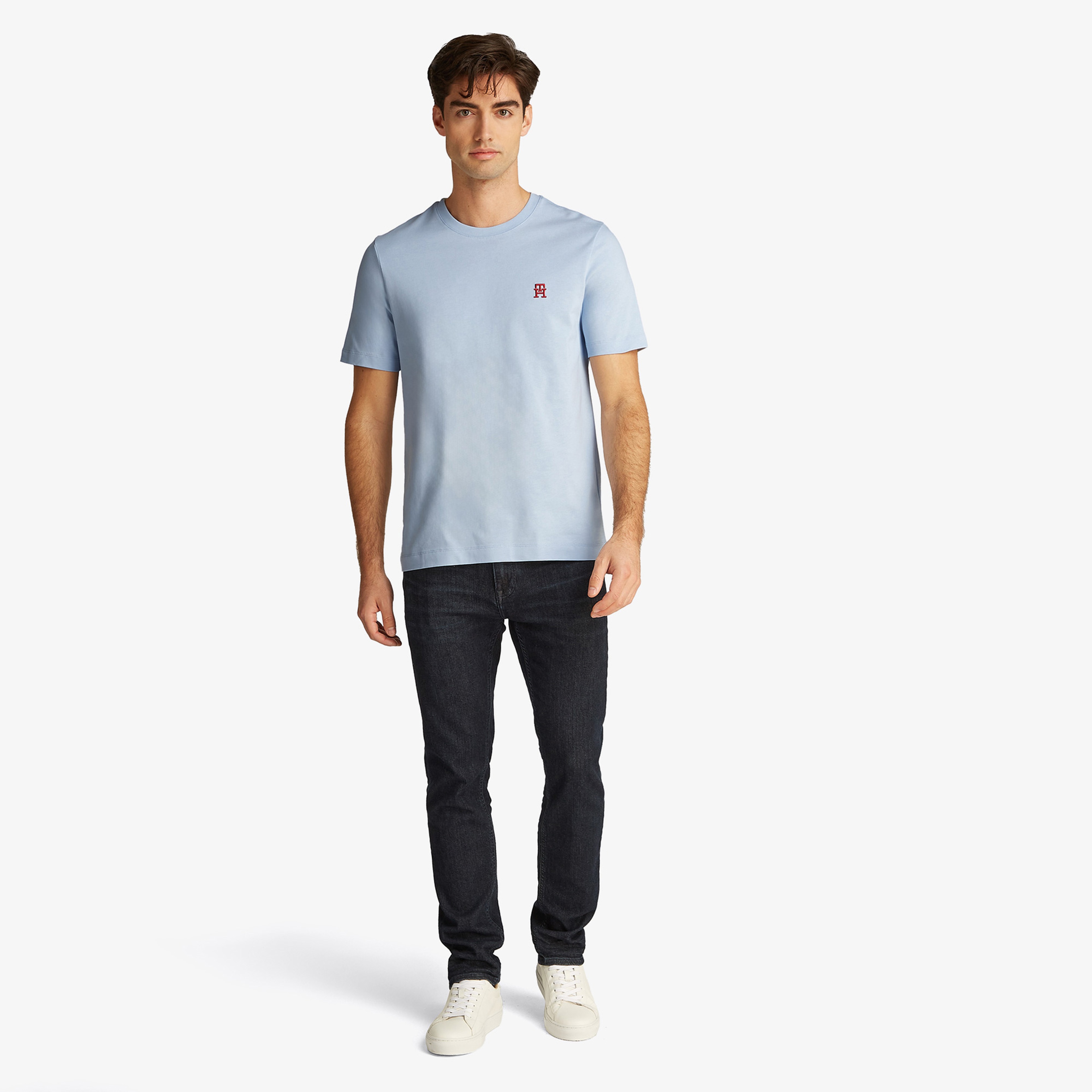 Tommy Hilfiger Monogram Imd Erkek Mavi T-Shirt
