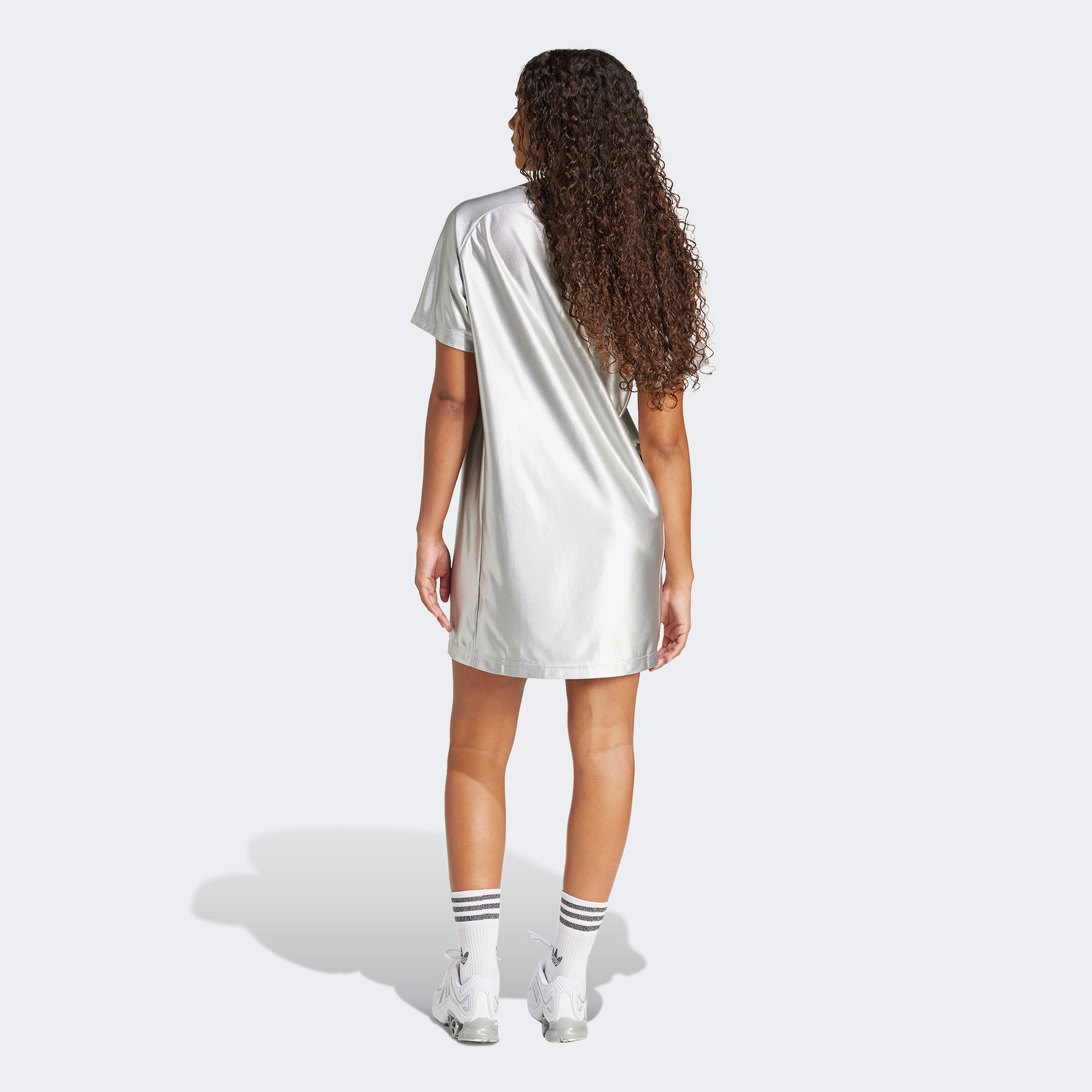 adidas Adicolor Teamgeist Kadın Gri Elbise