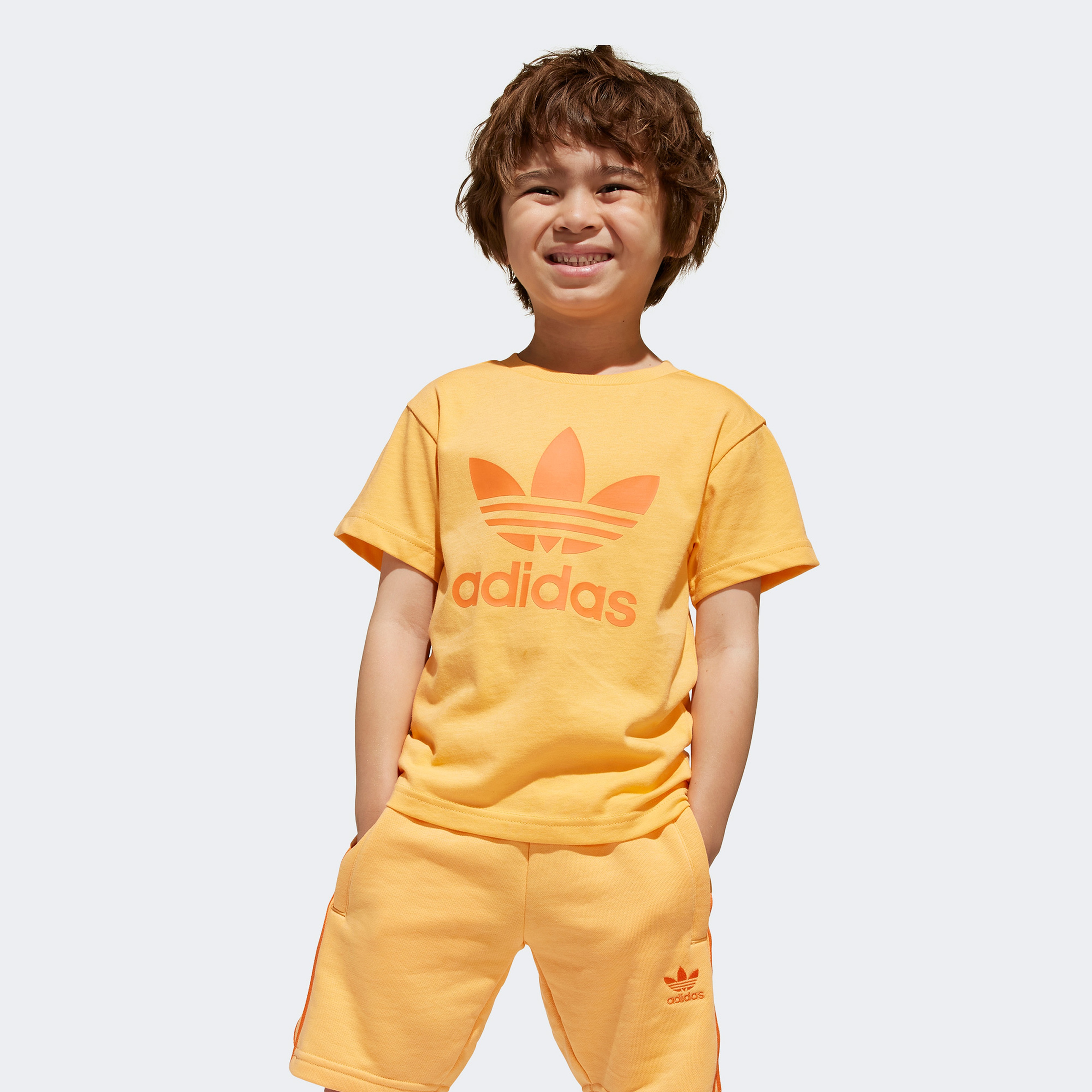 adidas Adicolor Short Set Çocuk Turuncu Eşofman Takımı