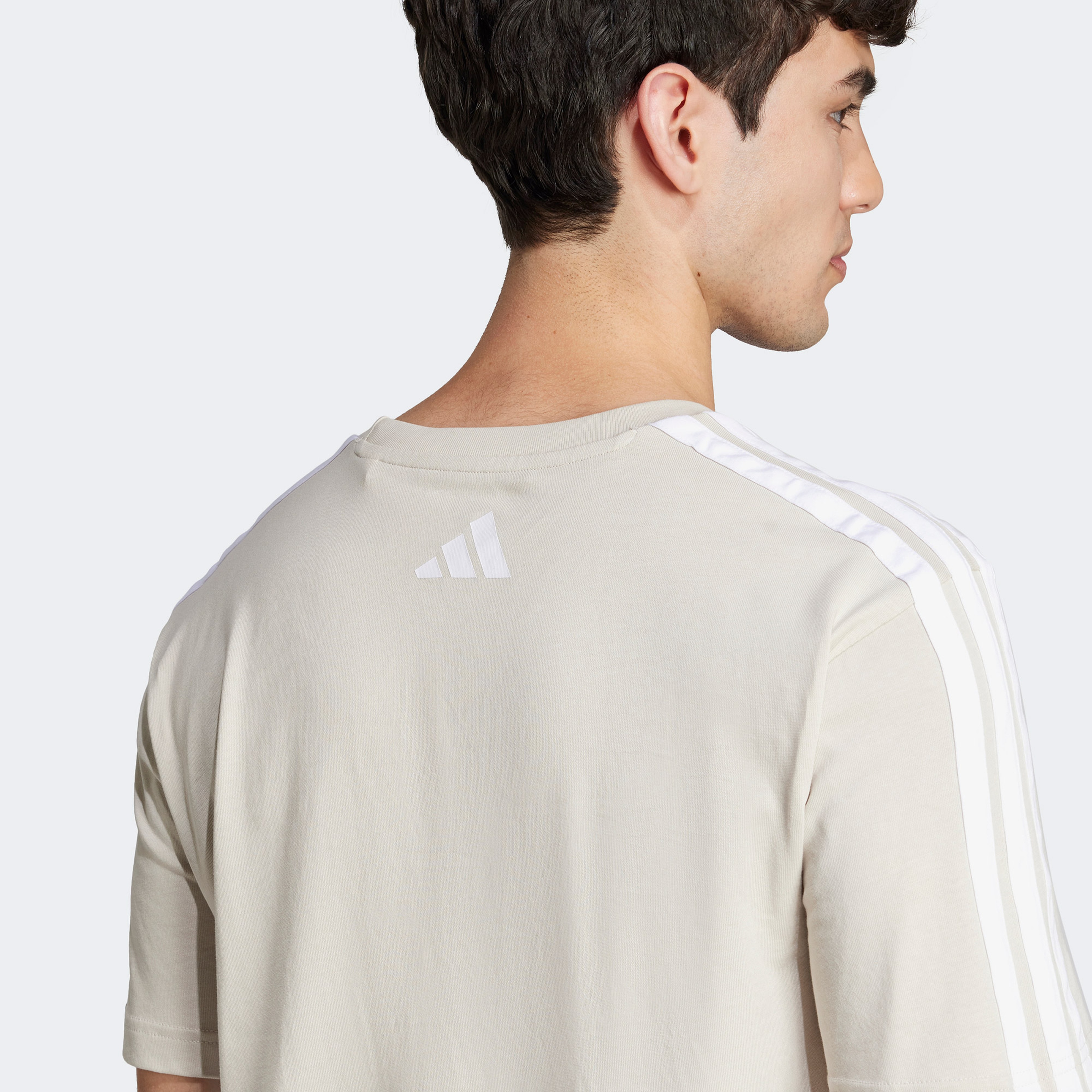 adidas Codes Collegiate Linear Graphic Erkek Gri T-Shirt