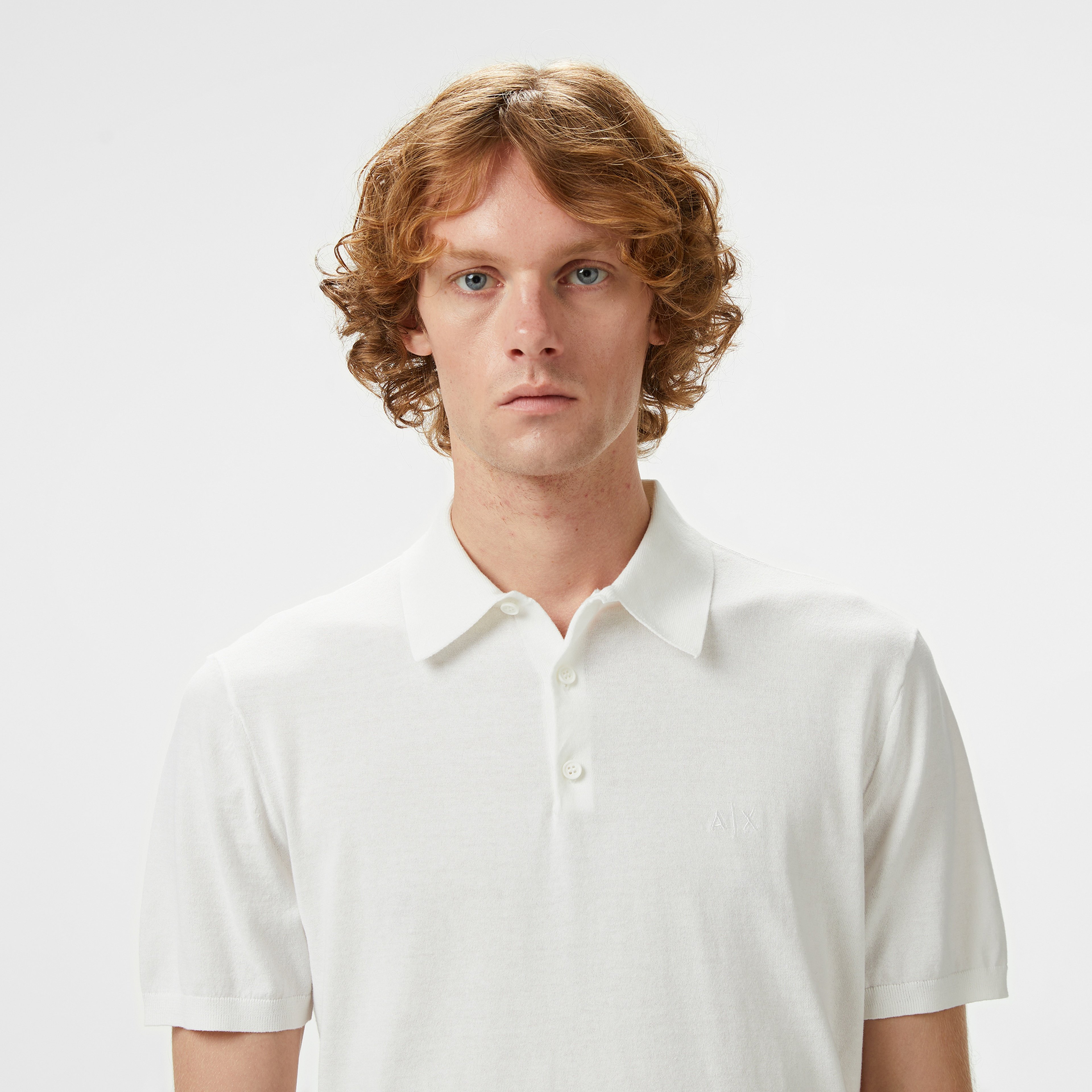 Armani Exchange Erkek Beyaz Polo