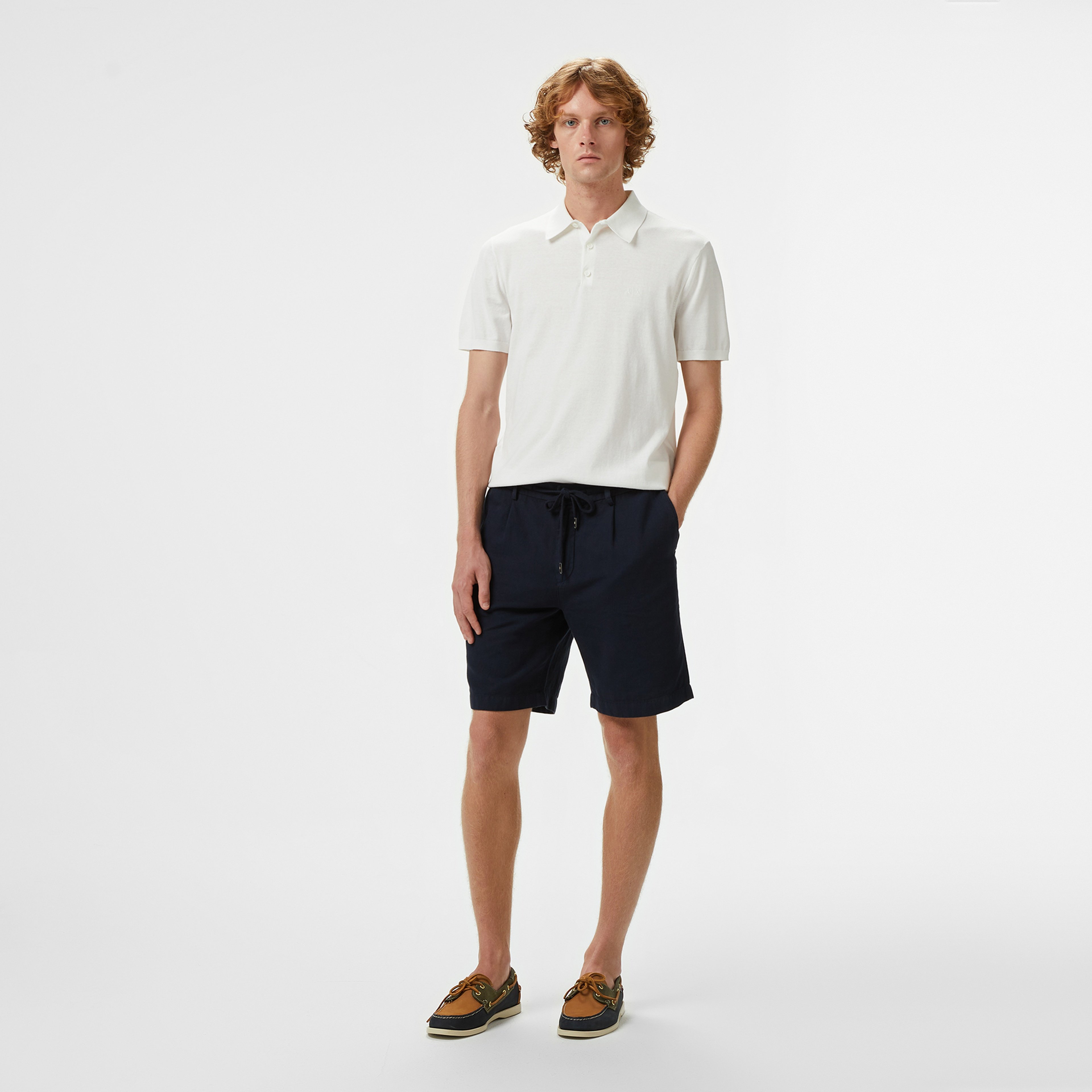 Armani Exchange Erkek Beyaz Polo