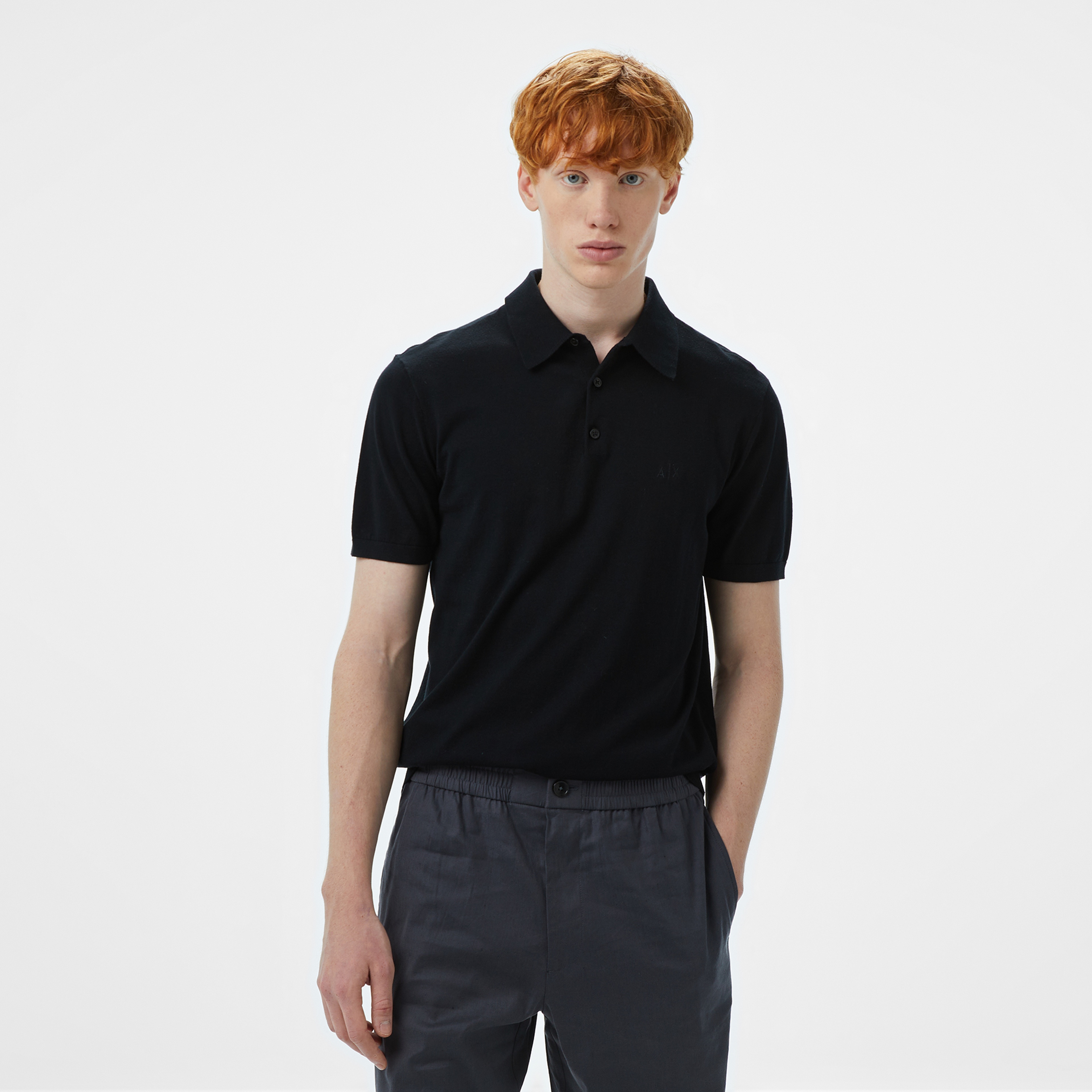 Armani Exchange Erkek Siyah Polo
