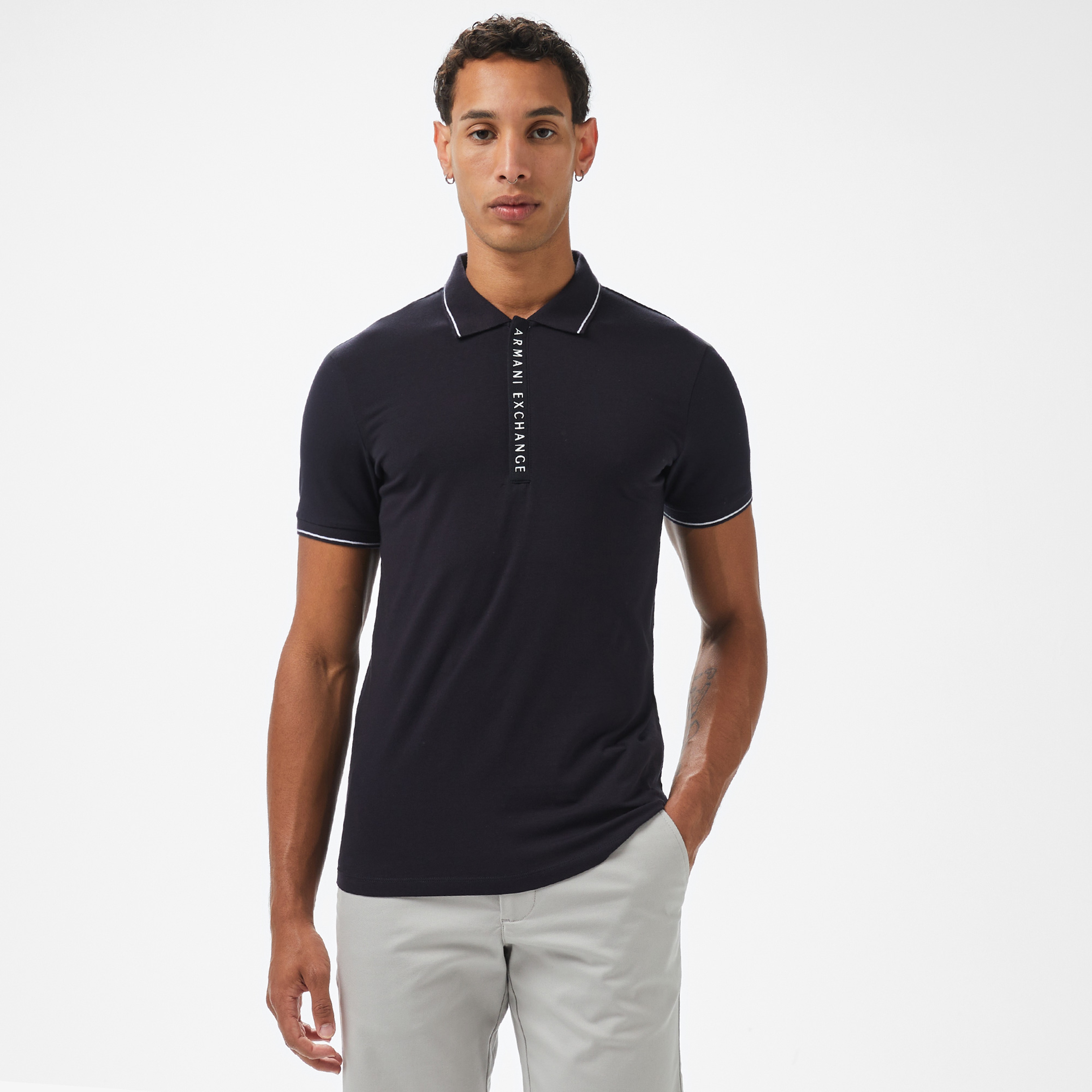Armani Exchange Erkek Lacivert Polo