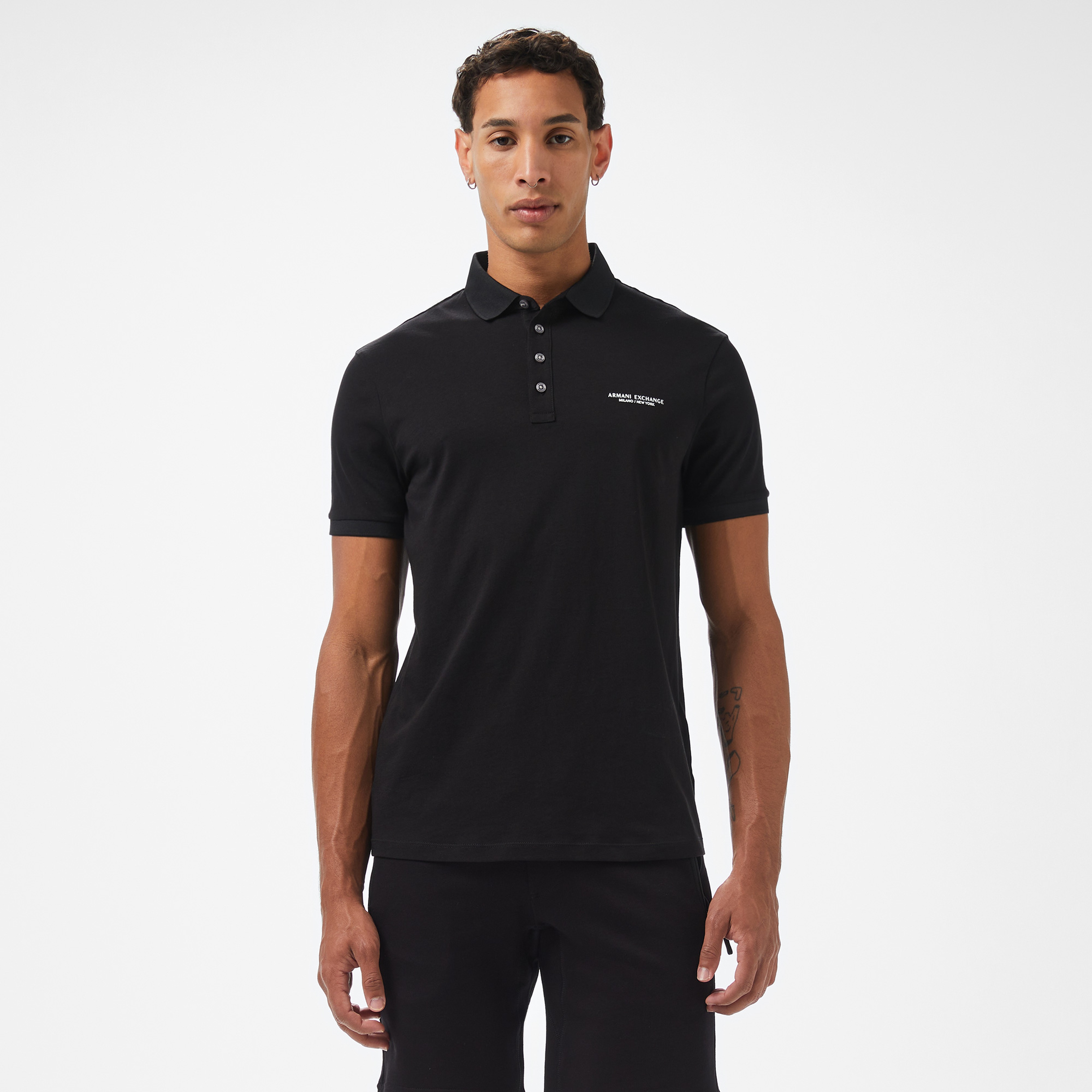 Armani Exchange Erkek Siyah Polo