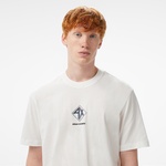 Armani Exchange Erkek Beyaz Bisiklet Yaka T-Shirt