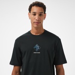 Armani Exchange Erkek Mavi Bisiklet Yaka T-Shirt