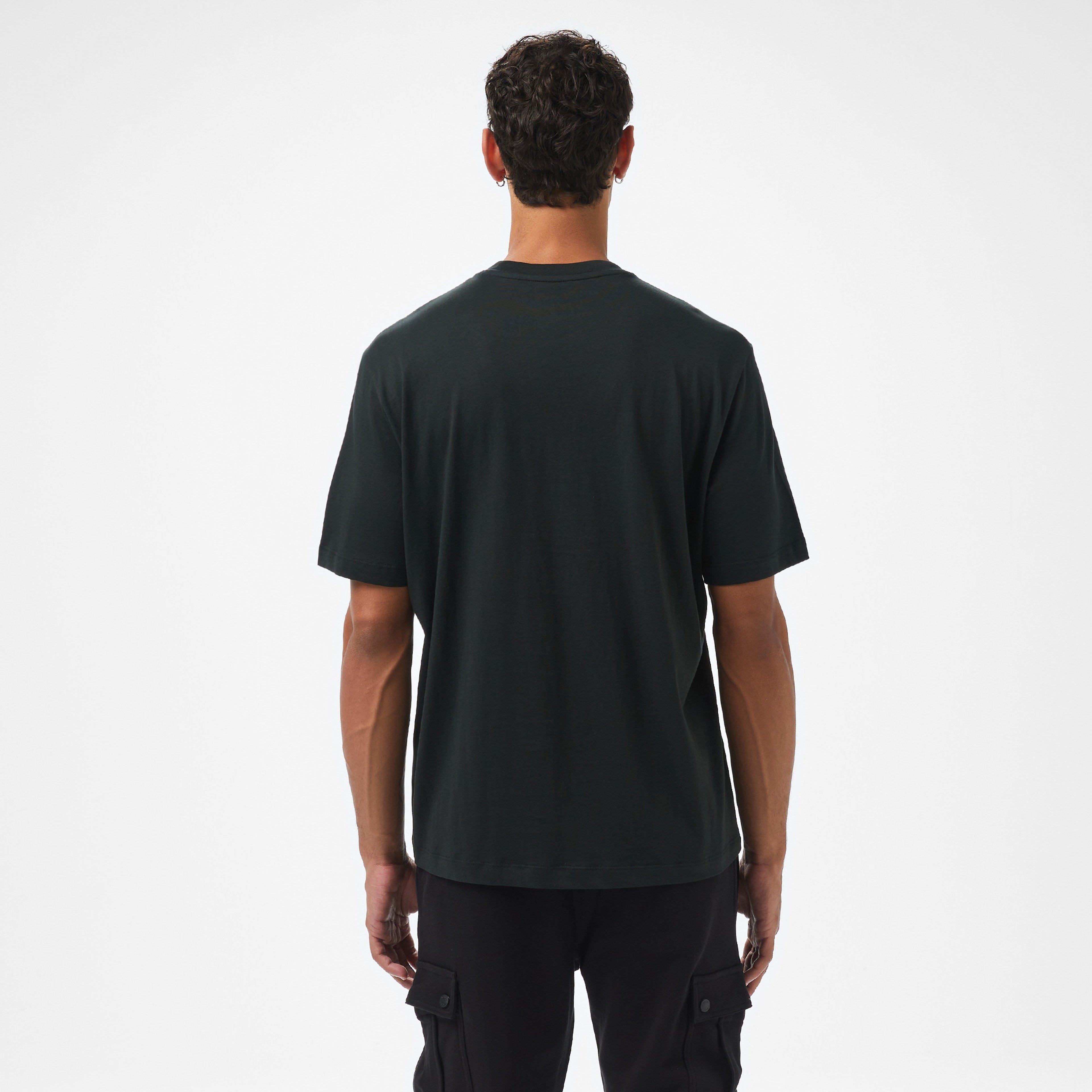 Armani Exchange Erkek Mavi Bisiklet Yaka T-Shirt