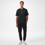 Armani Exchange Erkek Mavi Bisiklet Yaka T-Shirt