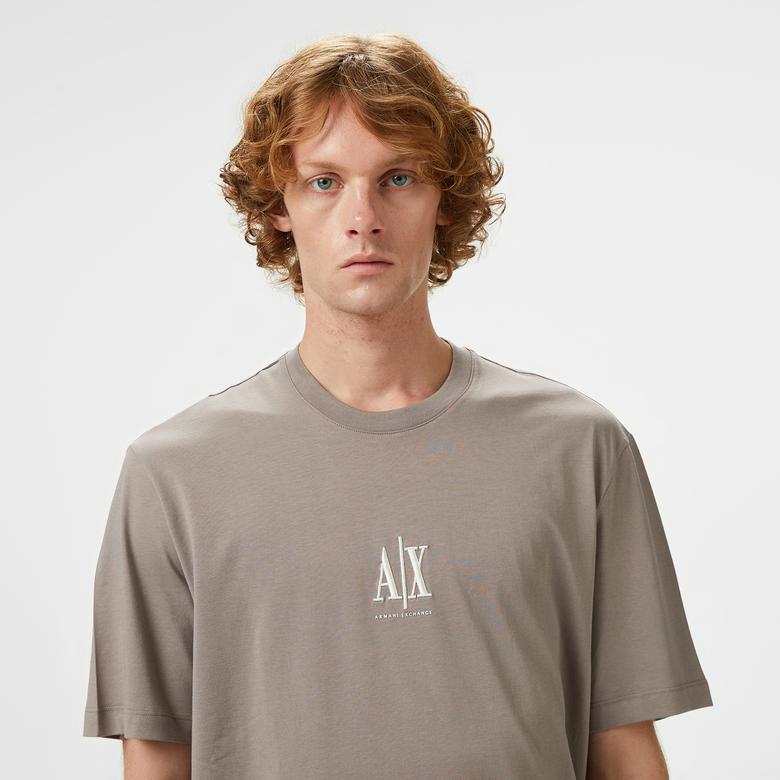 Armani Exchange Erkek Turuncu Bisiklet Yaka T-Shirt