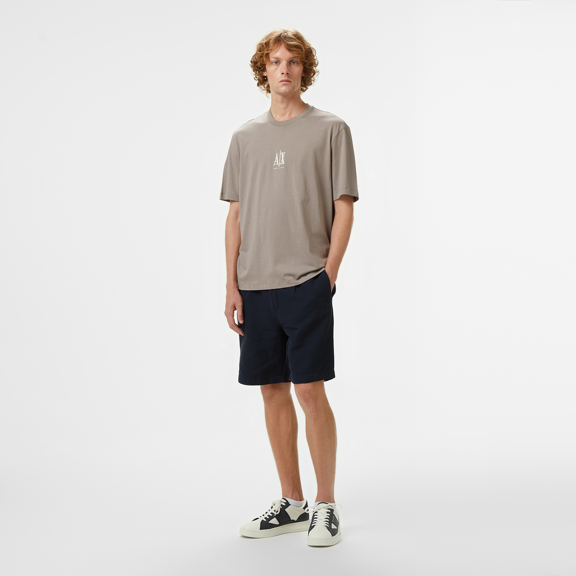 Armani Exchange Erkek Turuncu Bisiklet Yaka T-Shirt