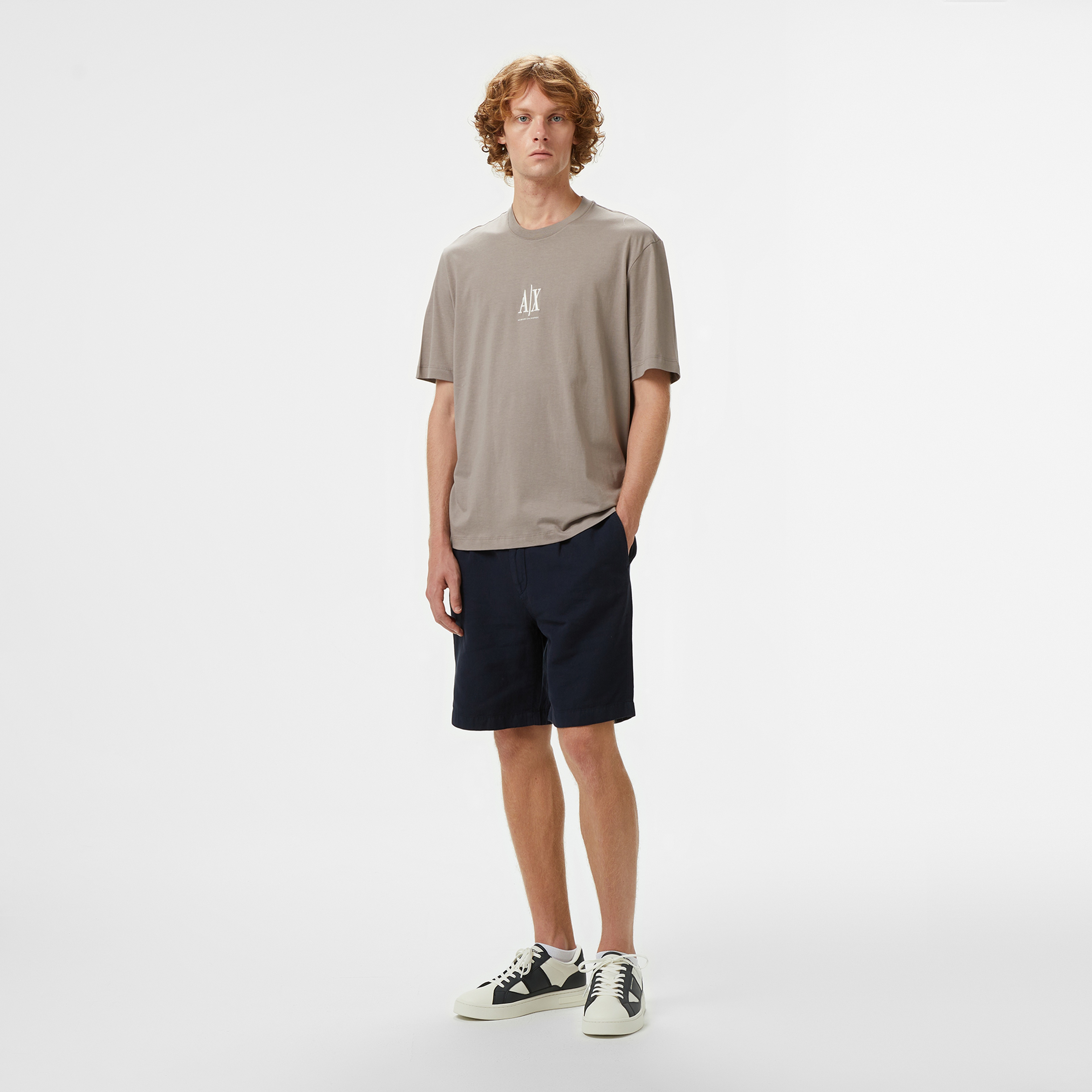 Armani Exchange Erkek Turuncu Bisiklet Yaka T-Shirt